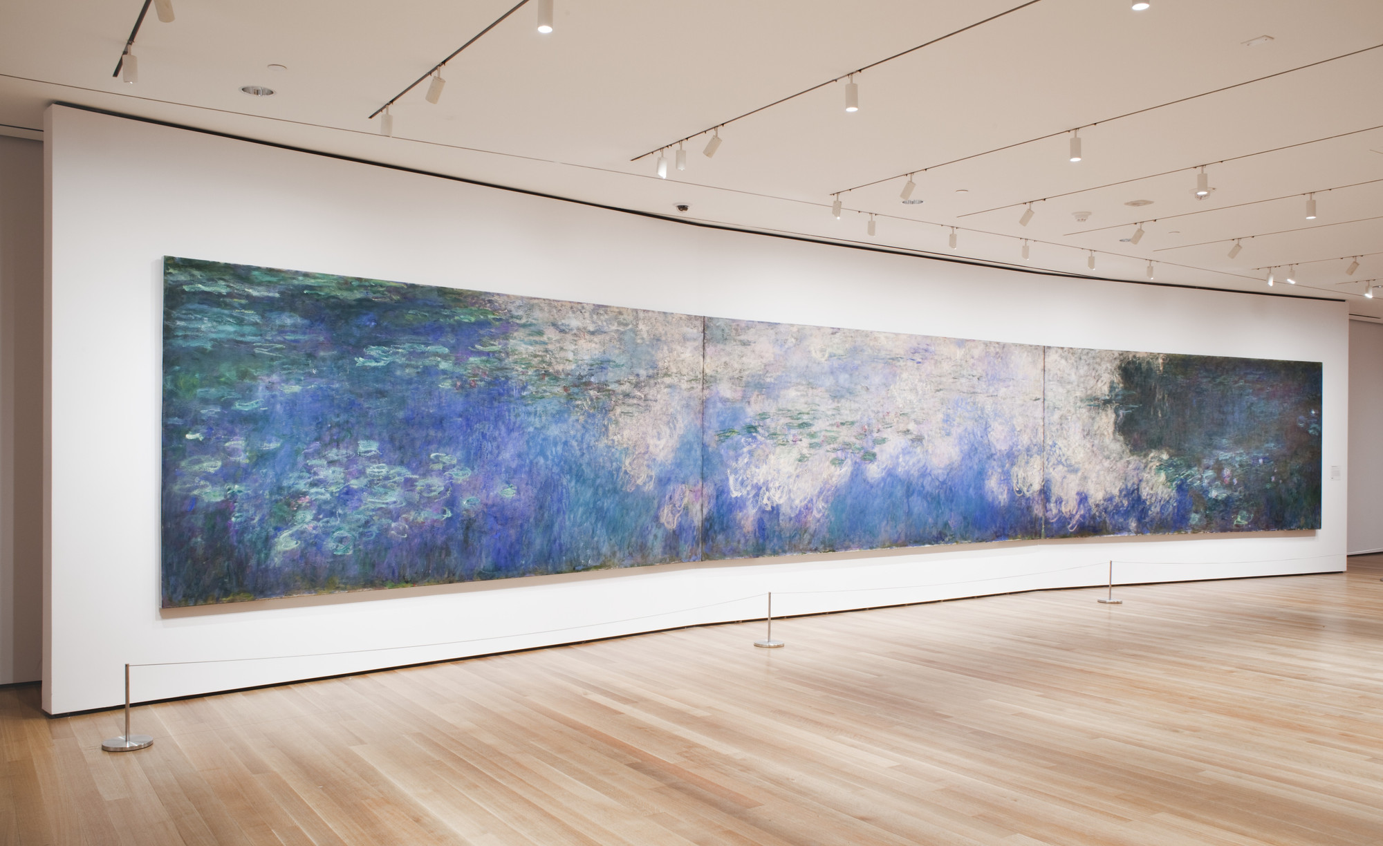 Installation of exhibition, "Monet's Water Lilies" MoMA