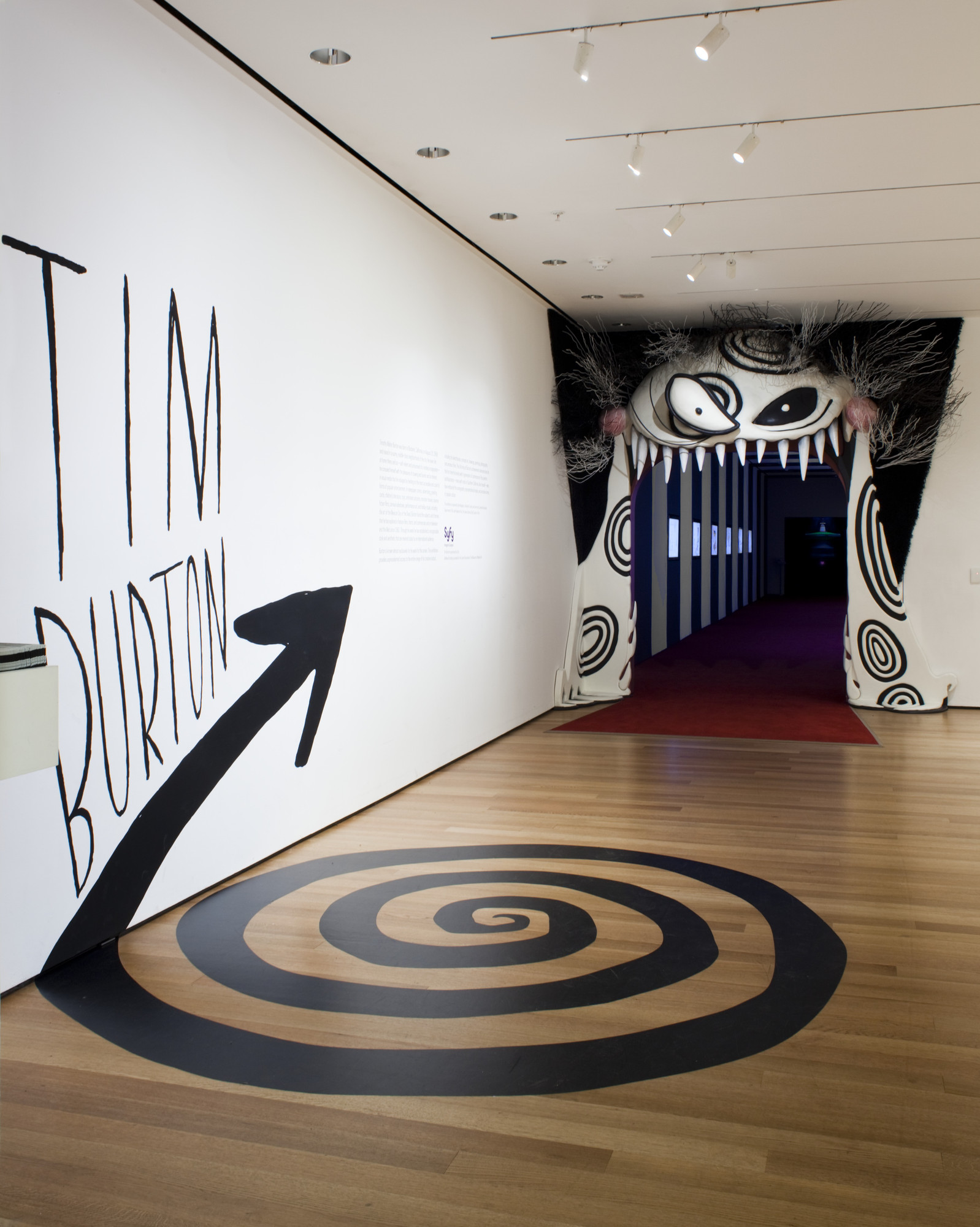 Installation view of the exhibition "Tim Burton" MoMA