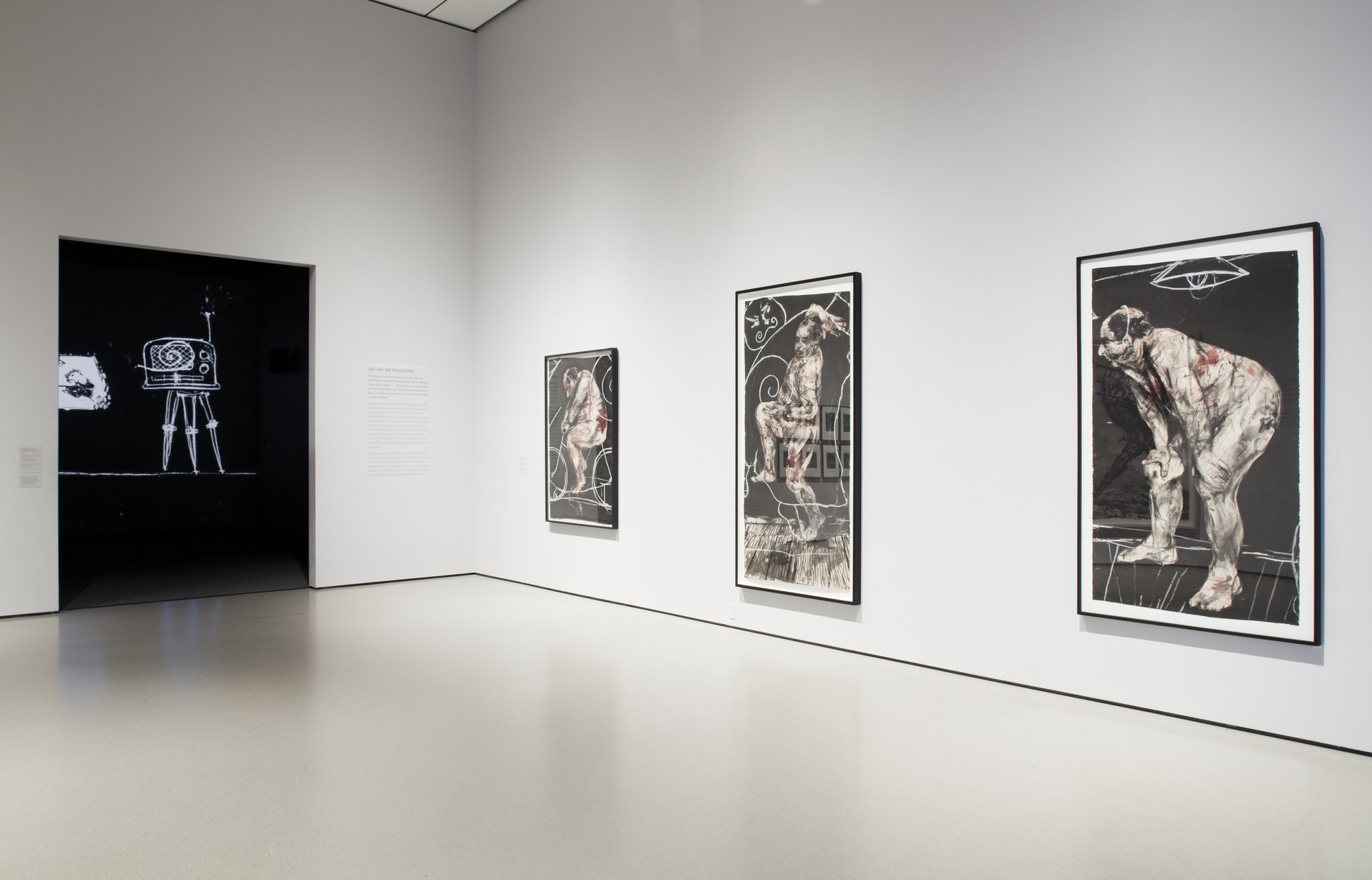 Installation view of the exhibition, "William Kentridge