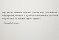 Maya Deren’s Legacy. May 14–Oct 4, 2010. 3 other works identified