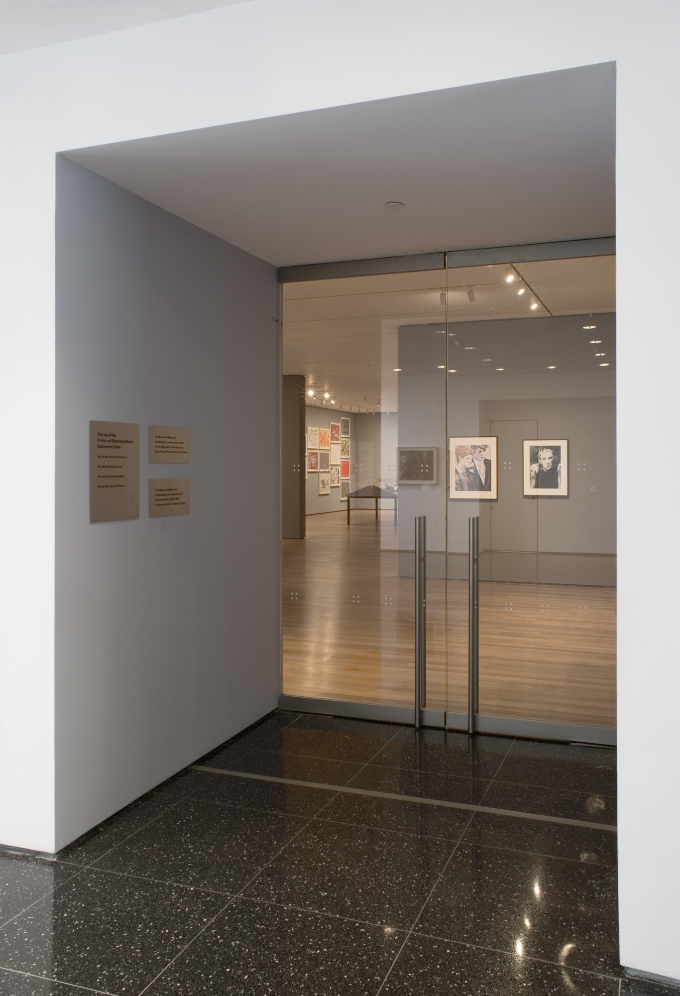 Installation view of the exhibition "Since 2000 Printmaking Now" MoMA