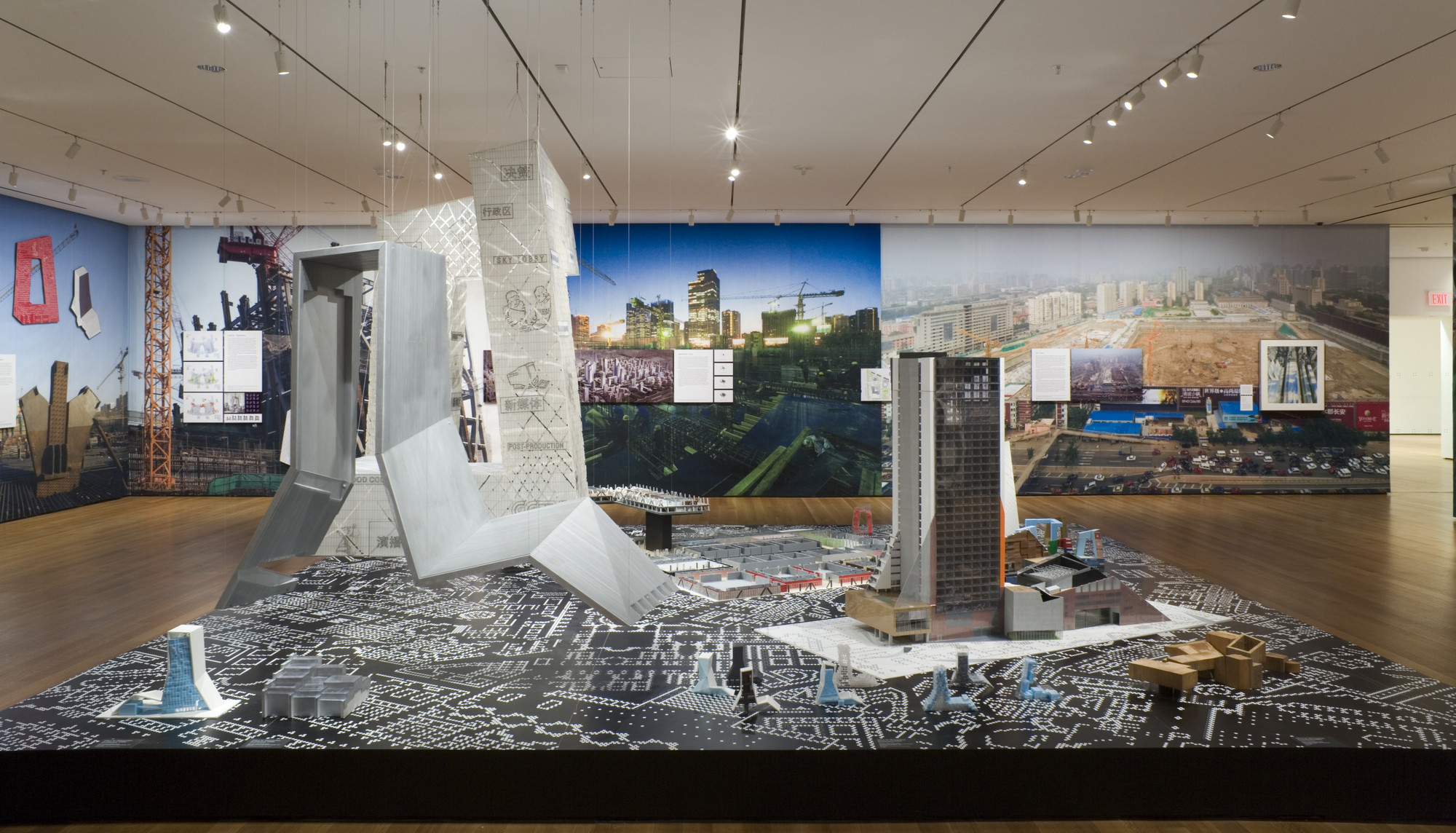 Installation view of the exhibition "OMA in Beijing China Central