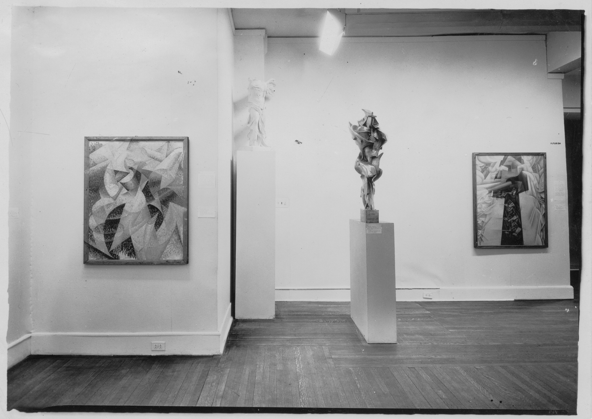 Installation view of the exhibition "Cubism and Abstract Art." MoMA