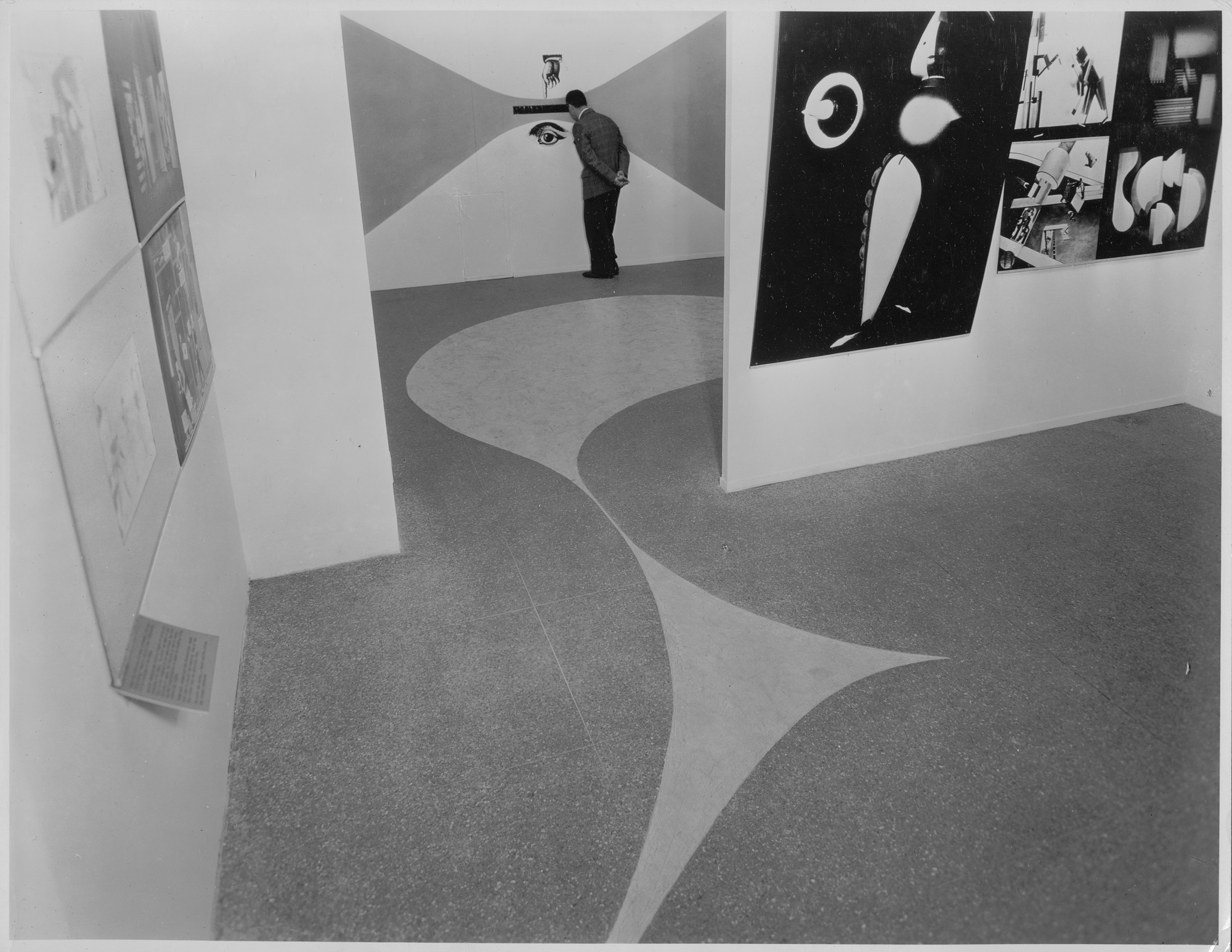 Stagecraft at the Bauhaus. Herbert Bayer is looking through the
