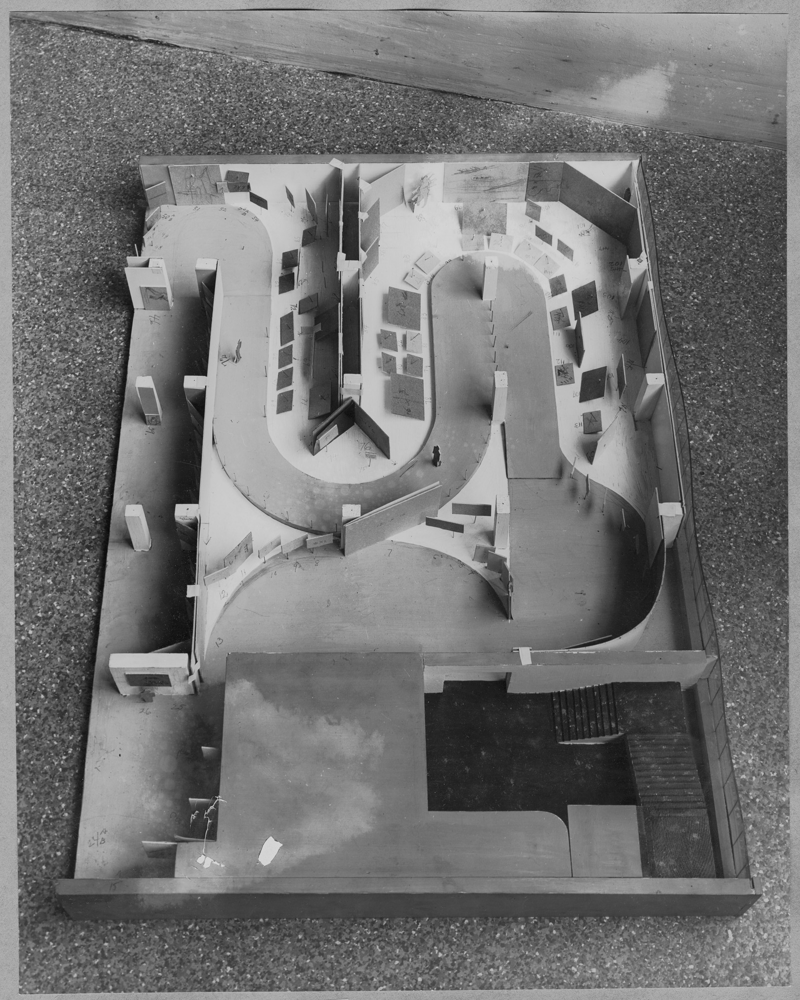 Model of installation for the exhibition, "Road to Victory." May 21, 1942–October 4, 1942. Photographic Archive. The Museum of Modern Art Archives, New York. IN182.1
