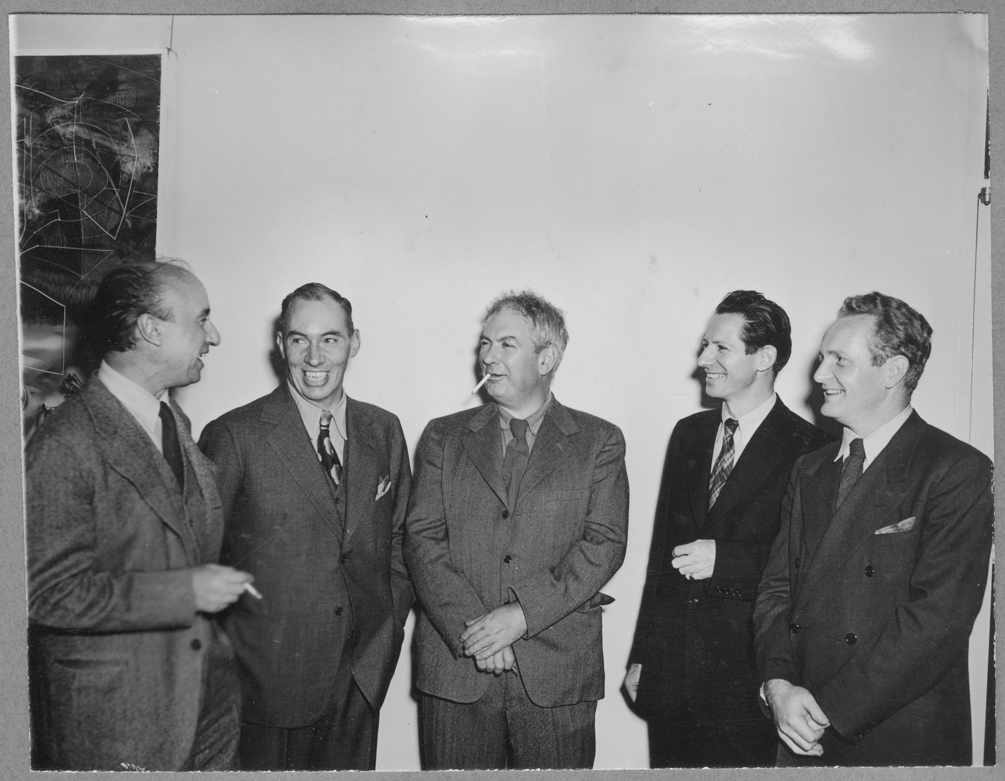Left to right Yves Tanguy, James Johnson Sweeney, Alexander Calder