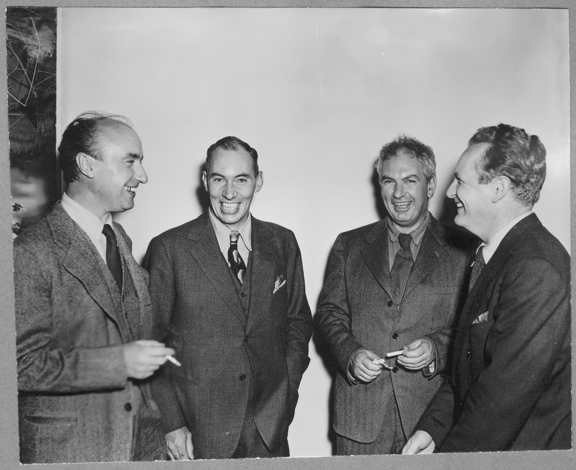 Left to right Yves Tanguy, James Johnson Sweeney, Alexander Calder