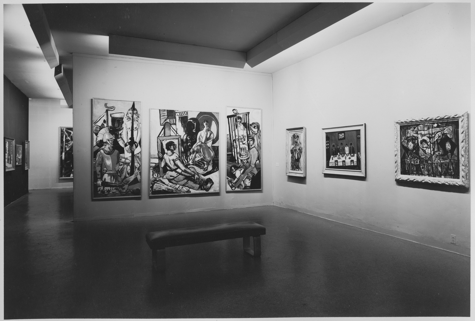 Installation view of the exhibition "Painting, Sculpture, Prints," in