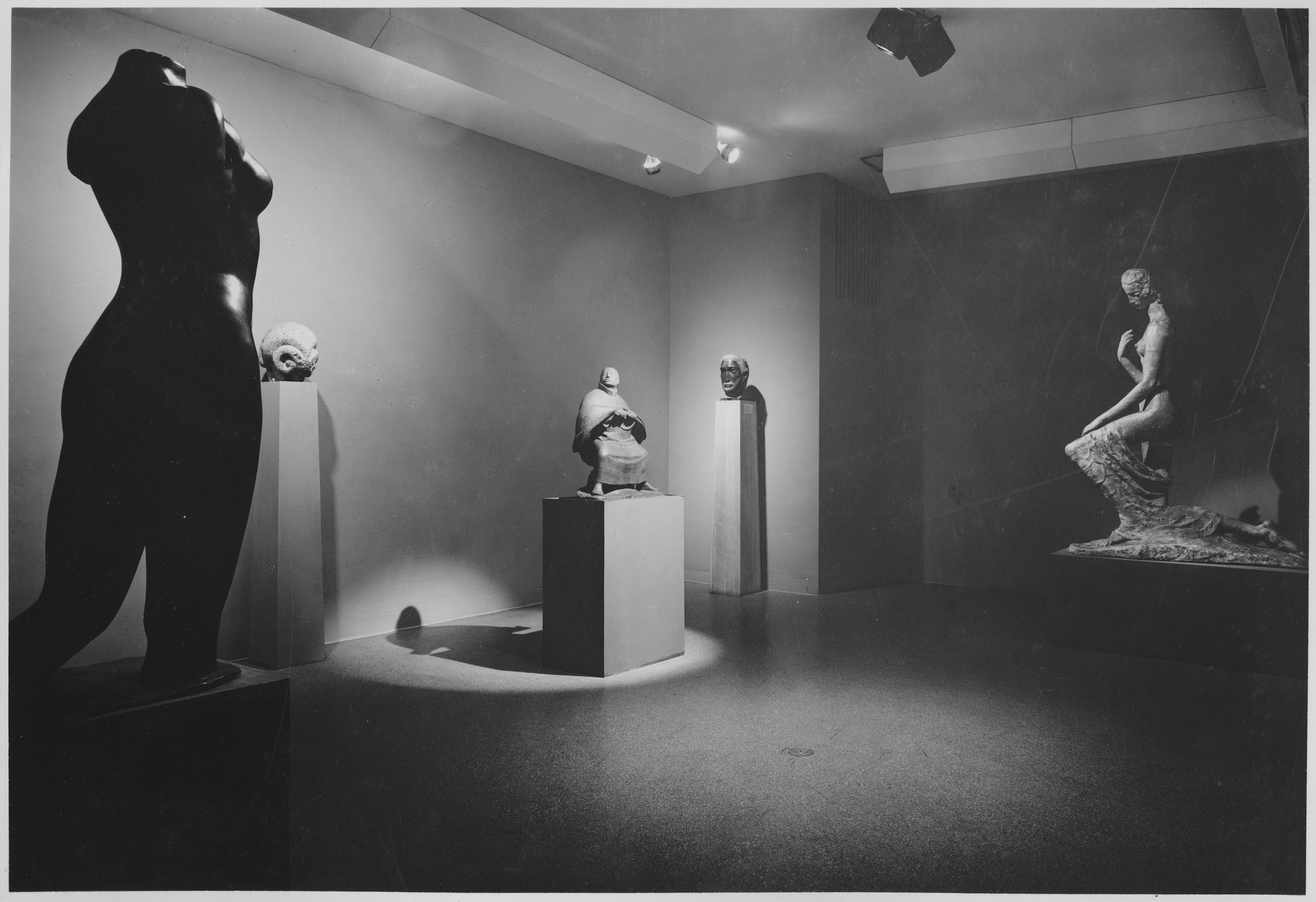 Installation view of the exhibition "Painting, Sculpture, Prints," in