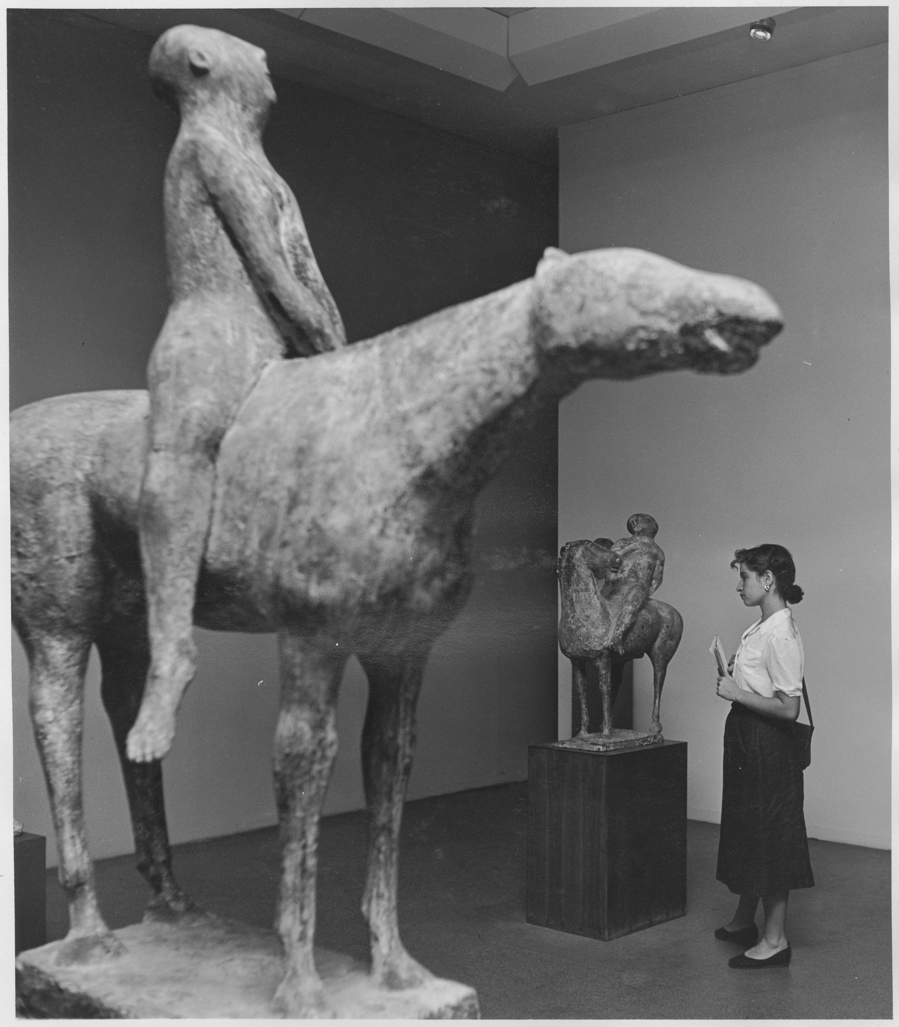 Unidentified visitor at the exhibition, 