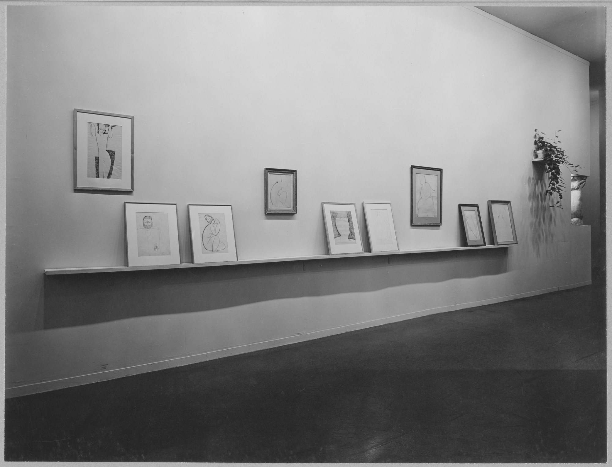 Installation view of the exhibition "Modigliani." MoMA