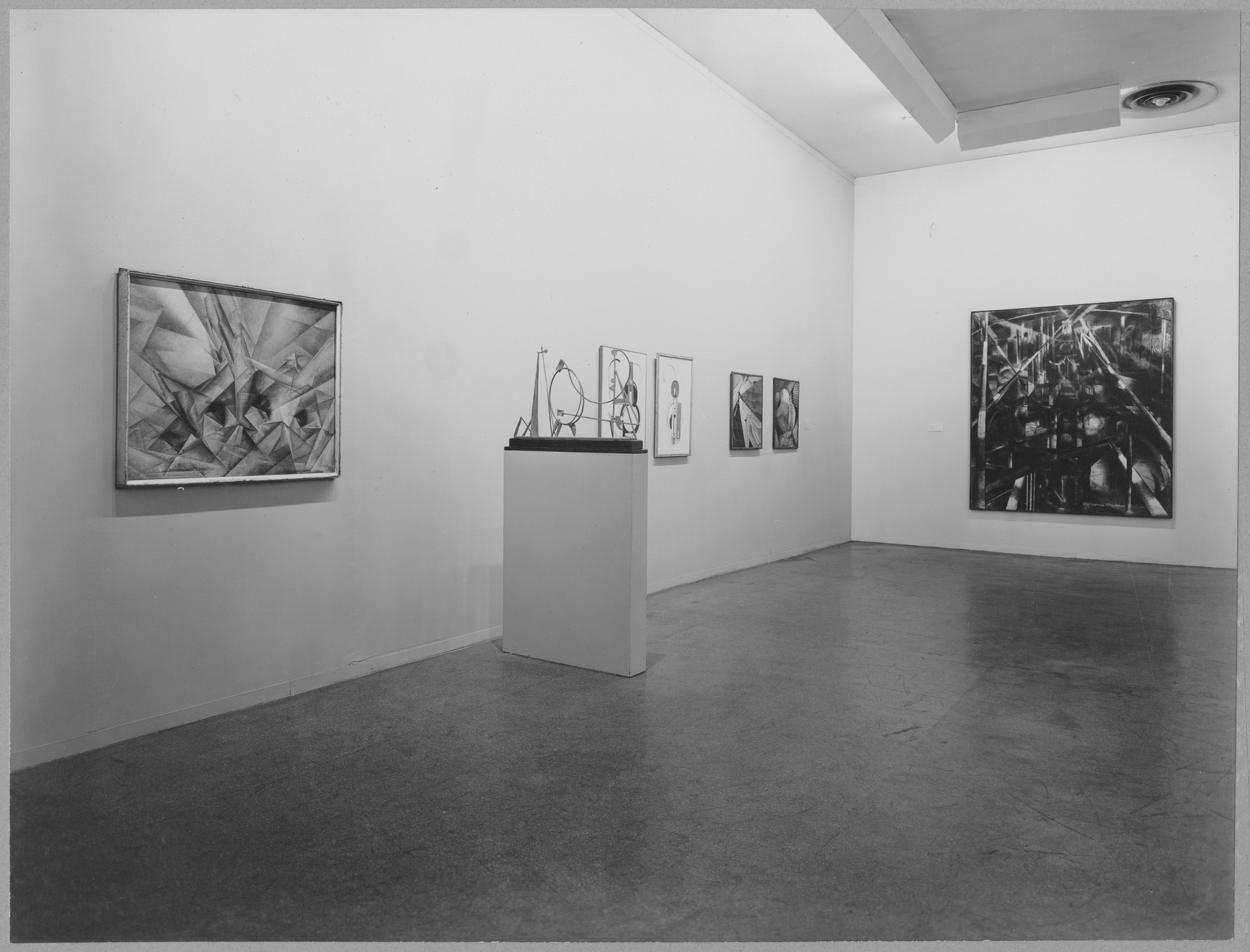 Installation view of the exhibition "Abstract Painting and Sculpture in