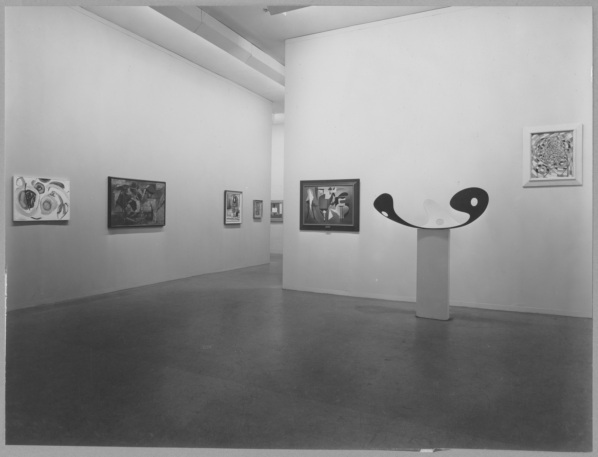 Installation view of the exhibition "Abstract Painting and Sculpture in