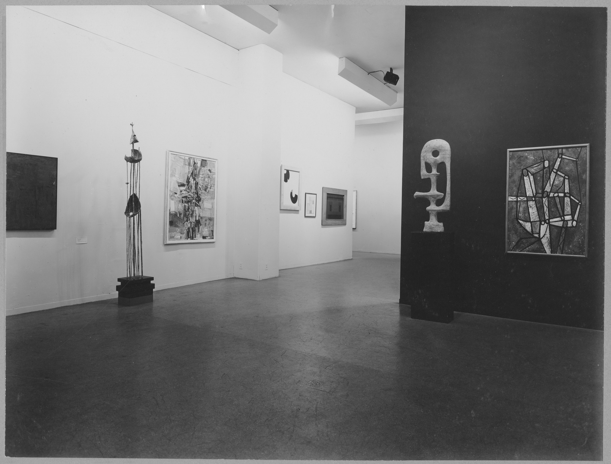 Installation view of the exhibition "Abstract Painting and Sculpture in