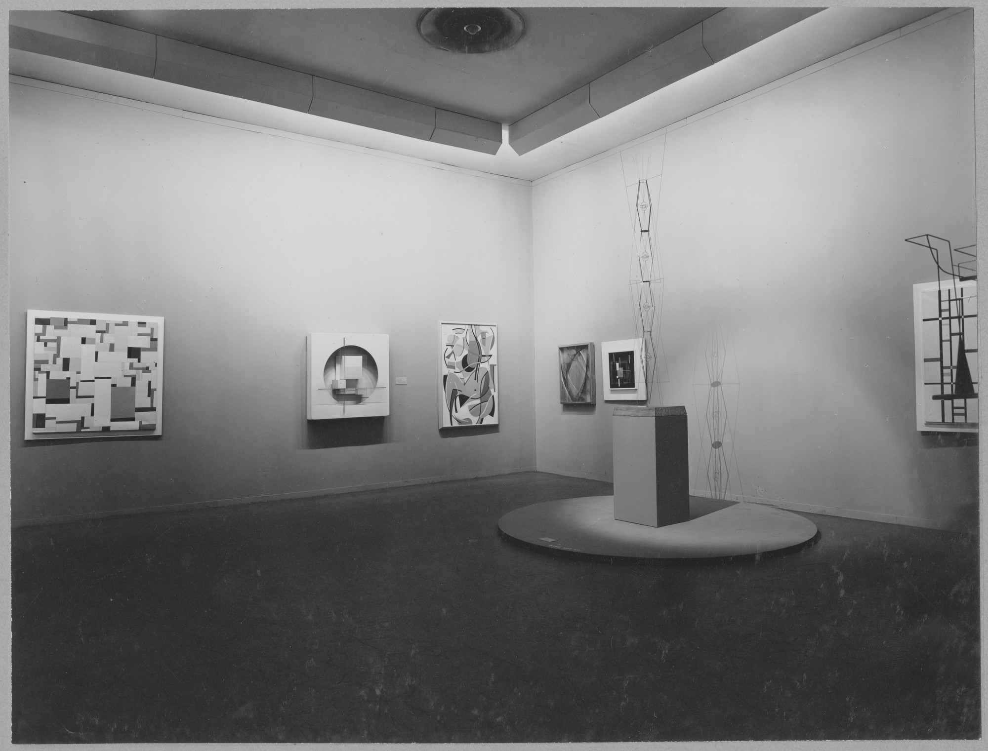 Installation view of the exhibition "Abstract Painting and Sculpture in