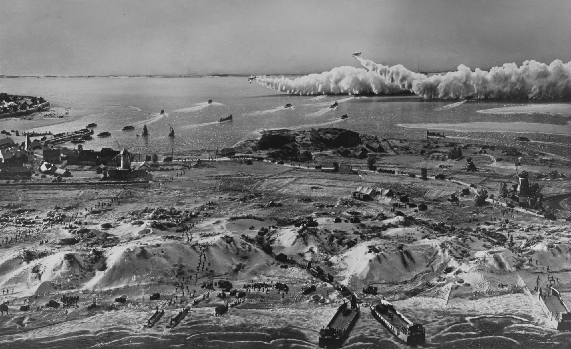 "Invasion of lowlying sandy island on the Continent Coast