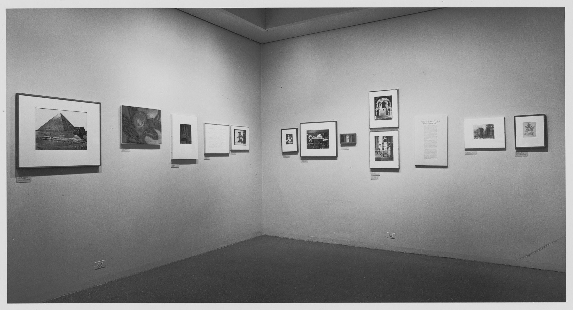 Installation view of the exhibition "Photography as Printmaking." MoMA