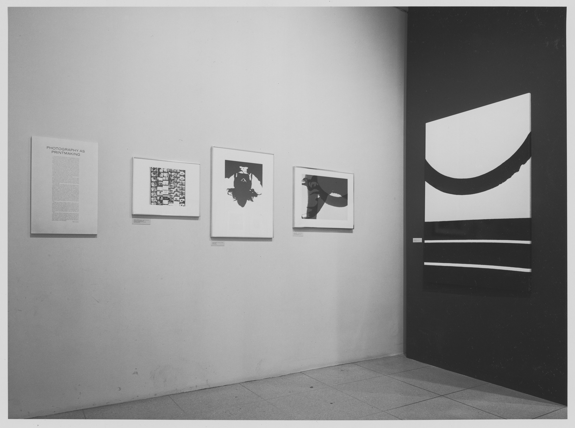 Installation view of the exhibition "Photography as Printmaking." MoMA