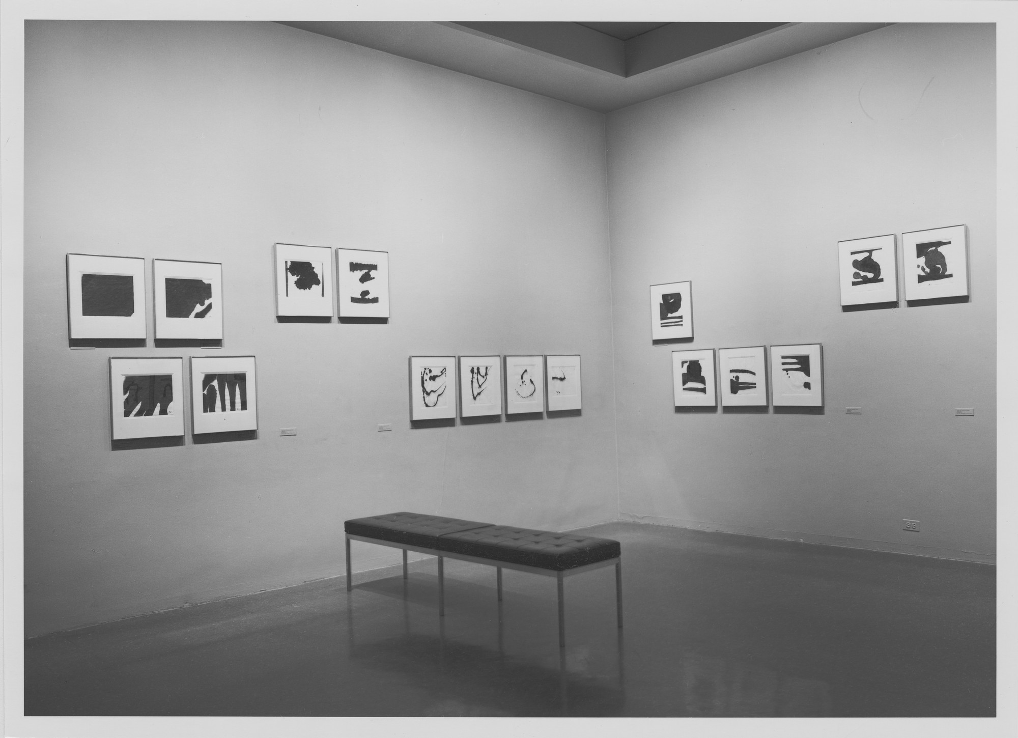 Installation view of the exhibition "Robert Motherwell Lyric Suite." MoMA