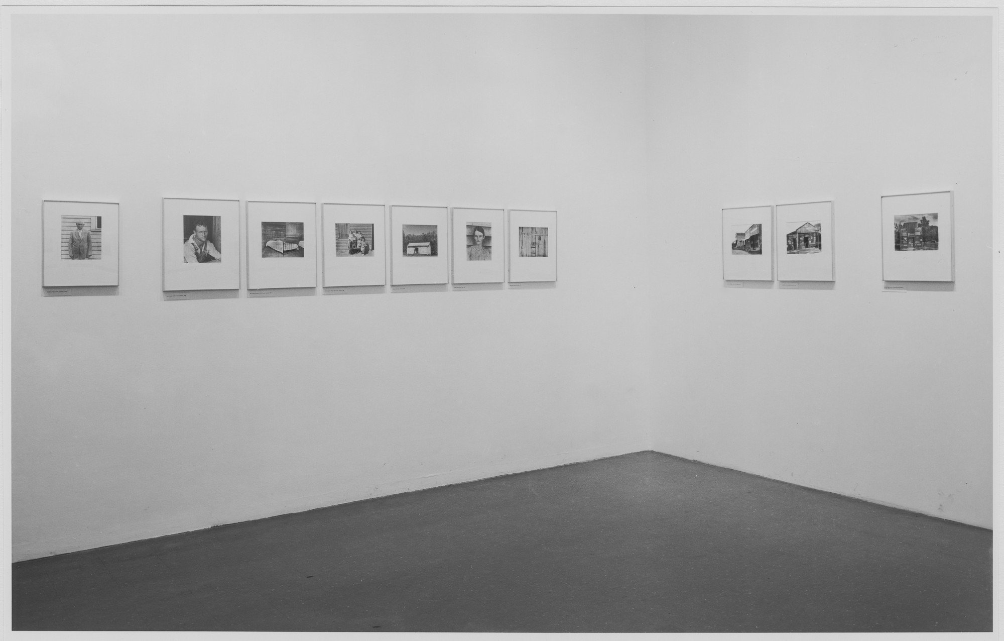 Installation view of the exhibition "Walker Evans." MoMA