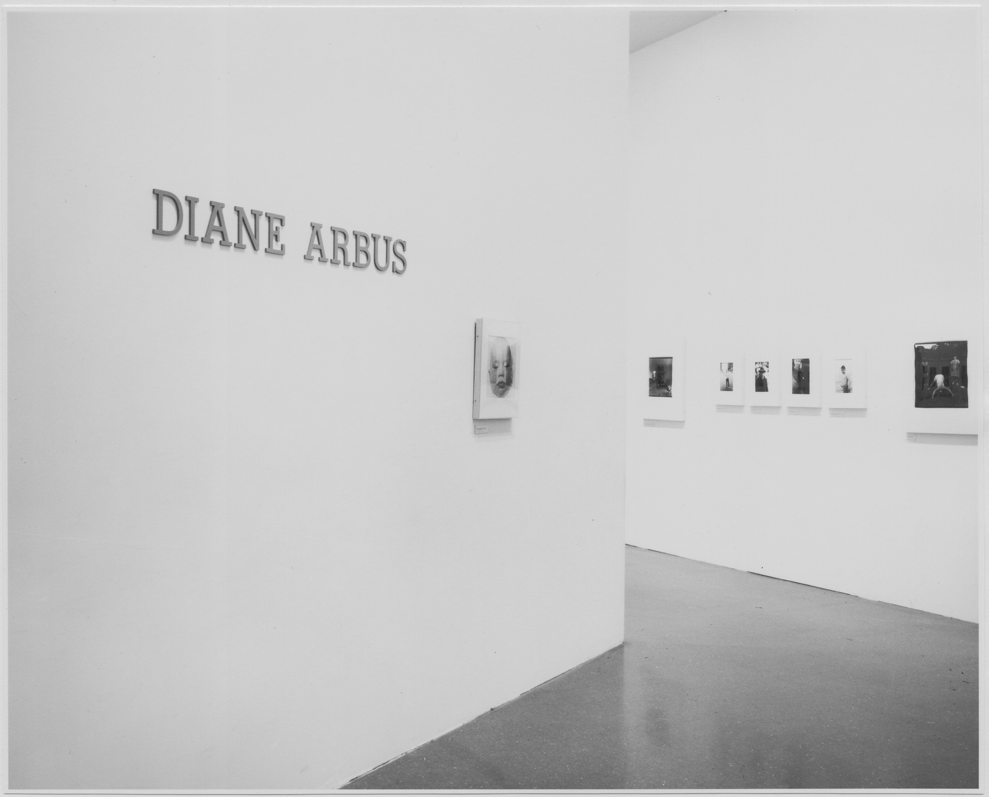 Installation view of the exhibition "Diane Arbus." MoMA