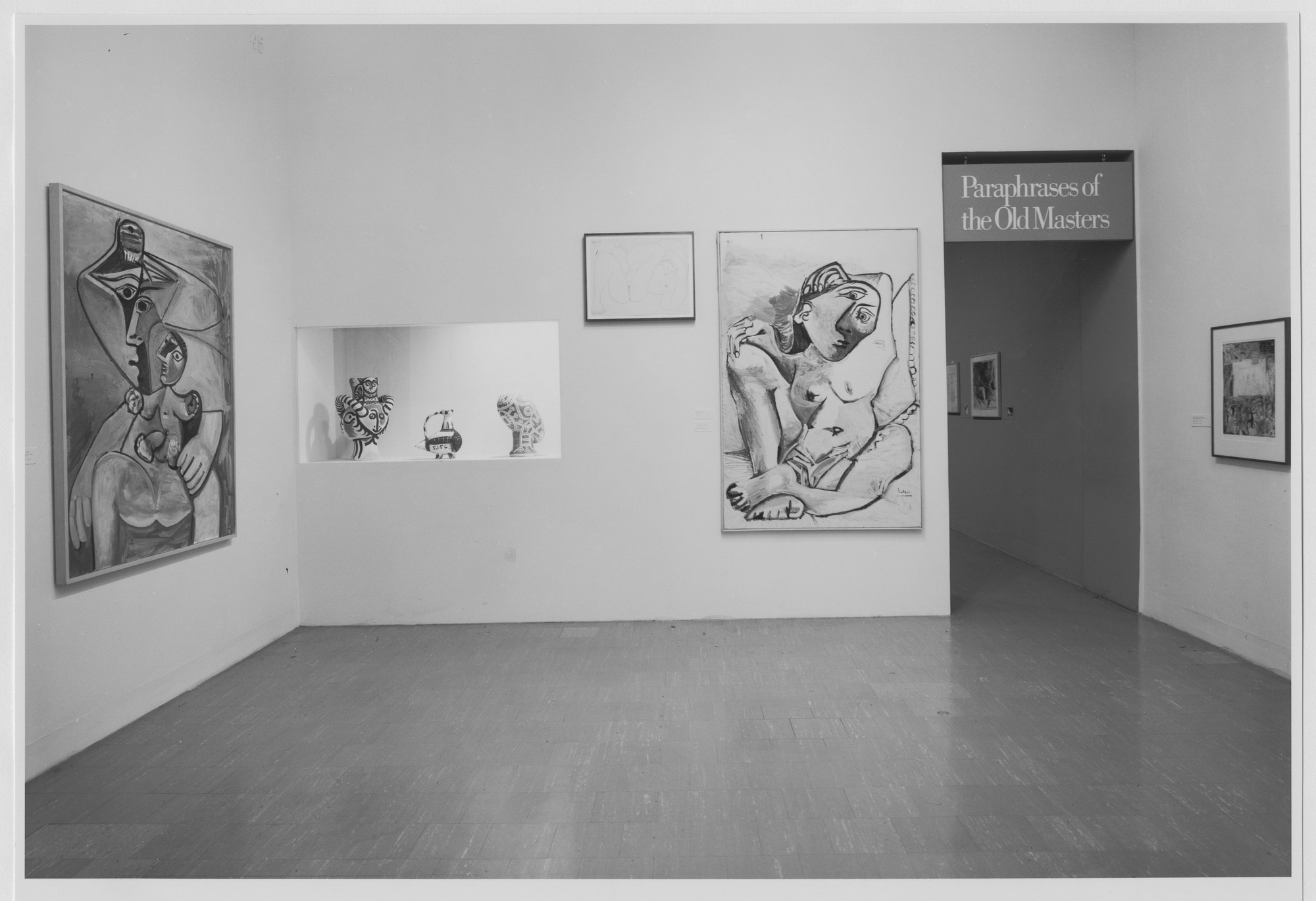 Installation view of the exhibition "Pablo Picasso A Retrospective" MoMA