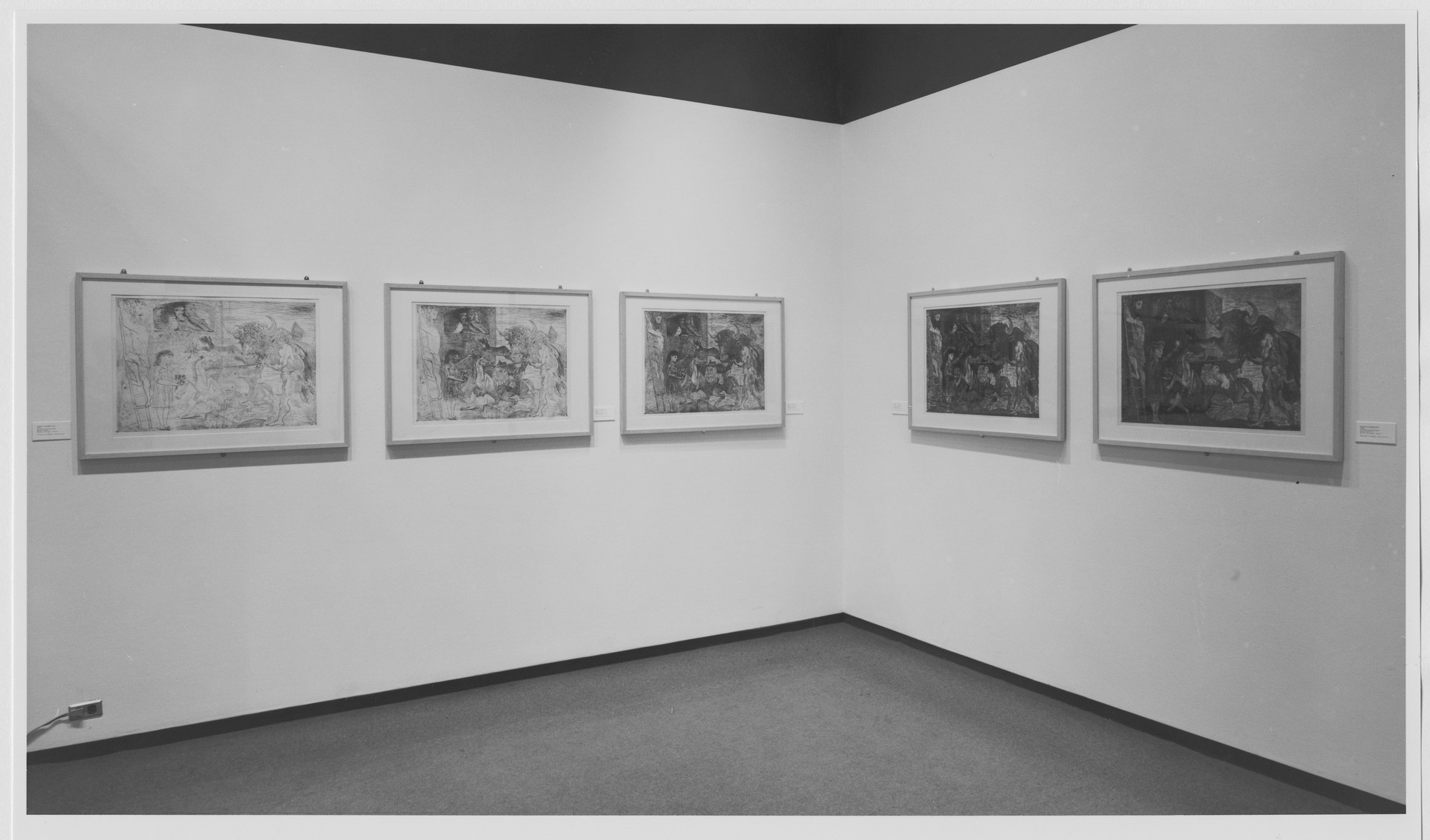 Installation view of the exhibition "Pablo Picasso A Retrospective" MoMA