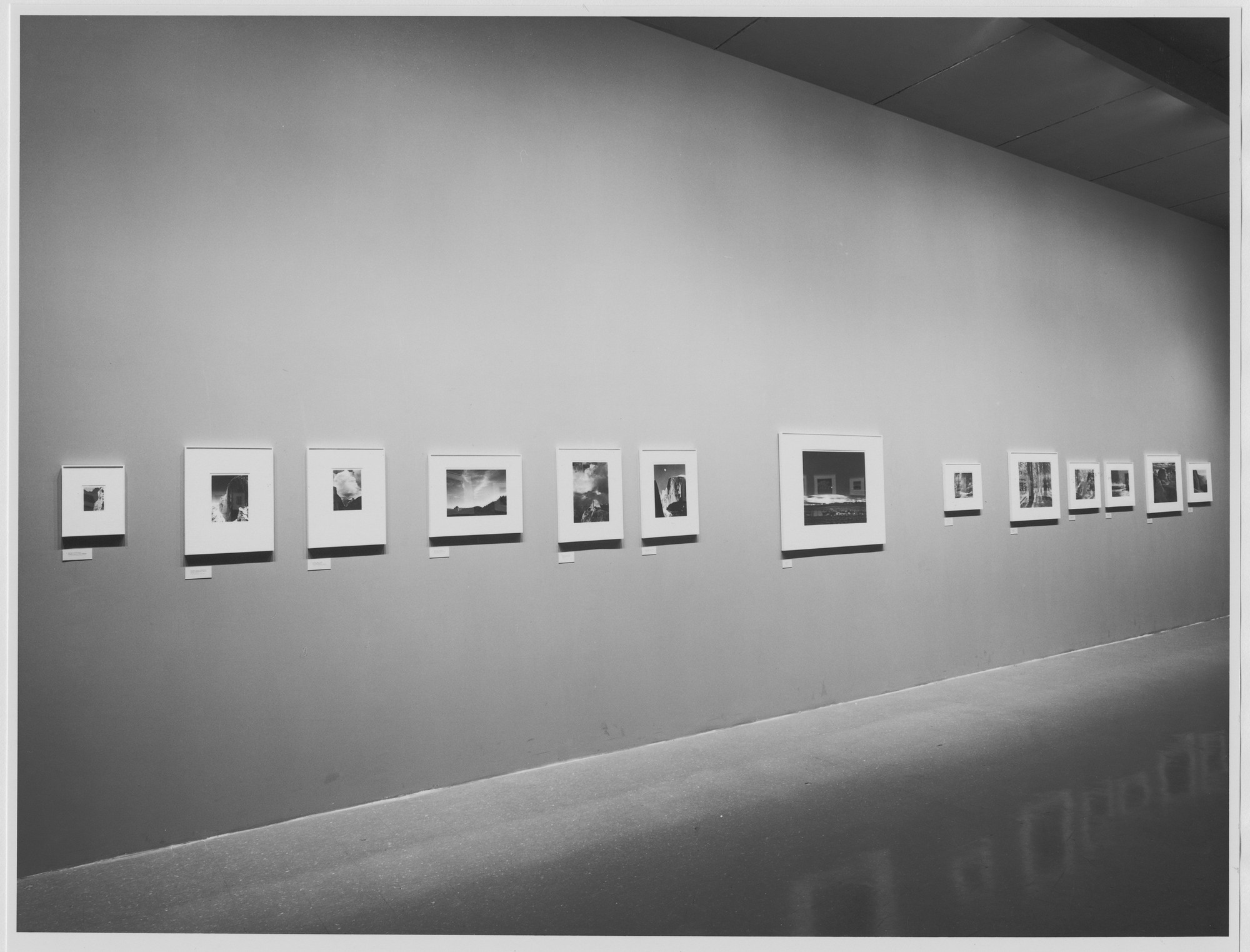 Installation view of the exhibition "Ansel Adams and the West" MoMA