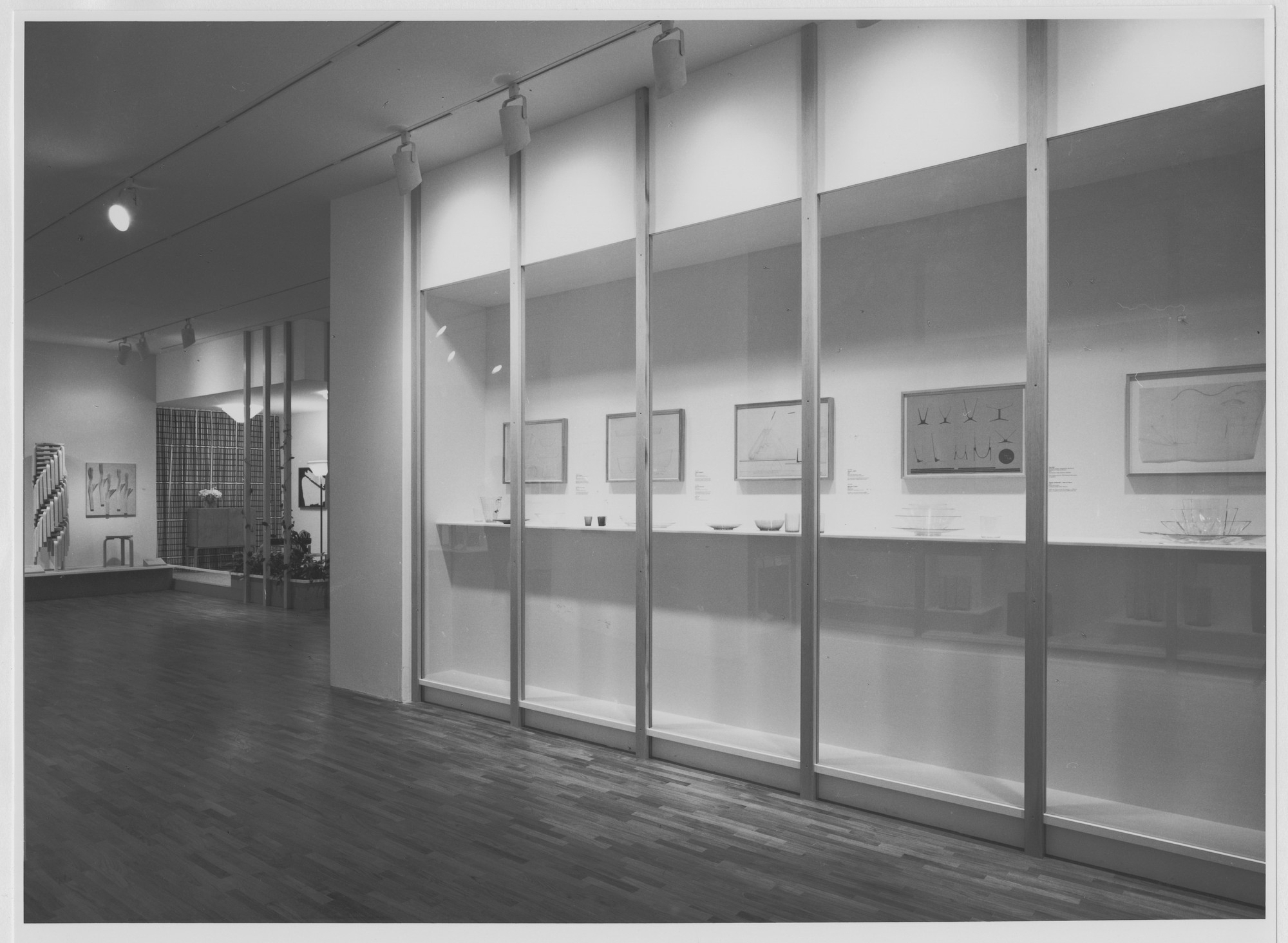 Installation view of the exhibition "Alvar Aalto: Furniture and Glass ...