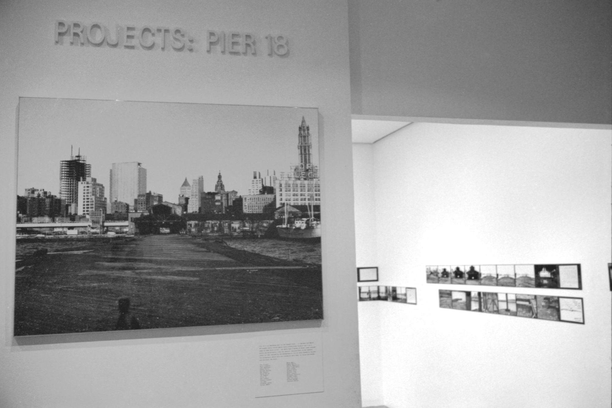 Installation view of the exhibition, "Projects: Pier 18" June 18, 1971–August 2, 1971. Photographic Archive. The Museum of Modern Art Archives, New York. IN967.1. Photograph by Ken Probst.