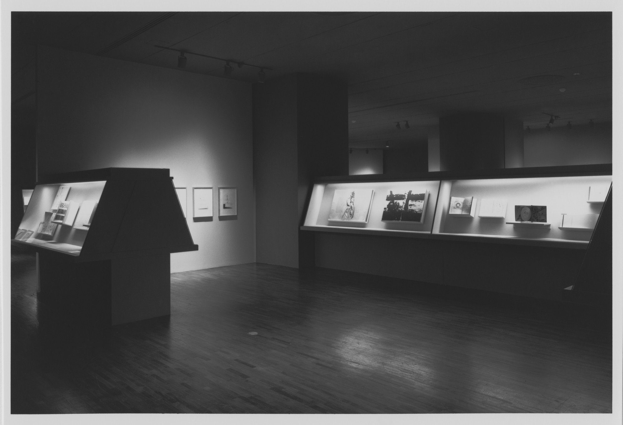Installation view of the exhibition "A Century of Artists Books" MoMA