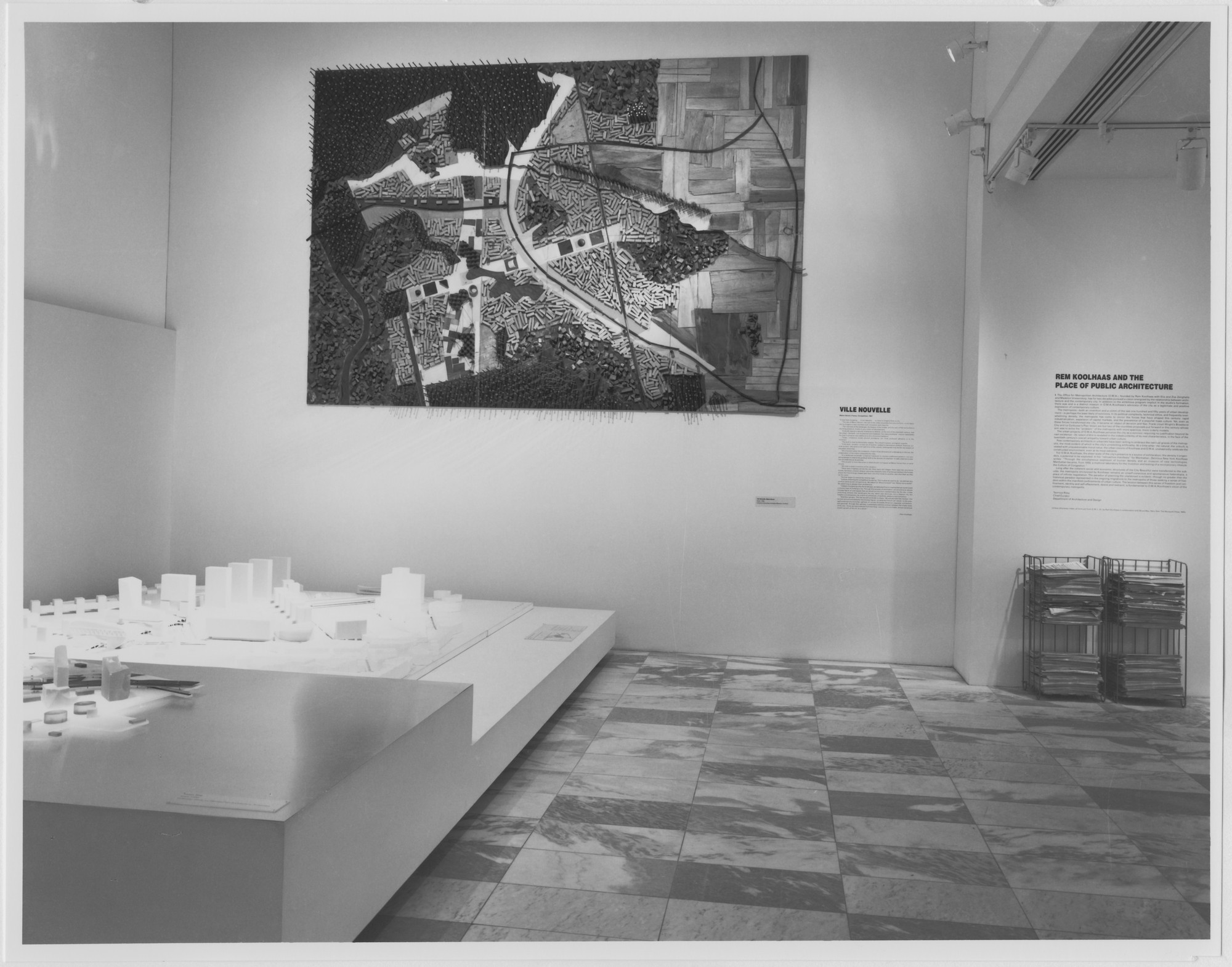 Installation view of the exhibition "Thresholds/O.M.A. at The Museum of
