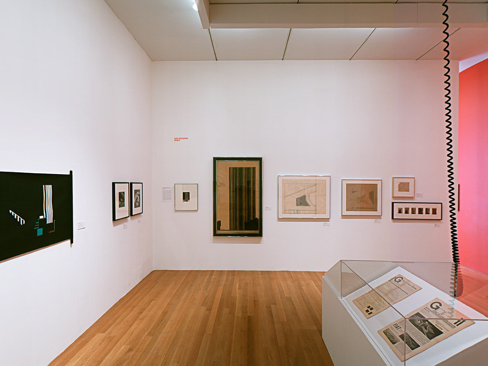 Installation view of the exhibition, "Mies in MoMA