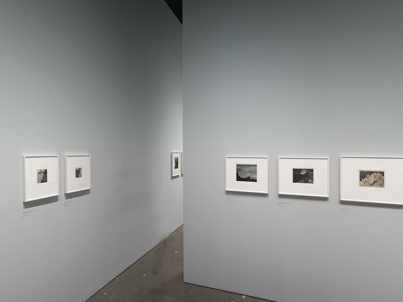 Installation view of the exhibition "Ansel Adams at 100" MoMA