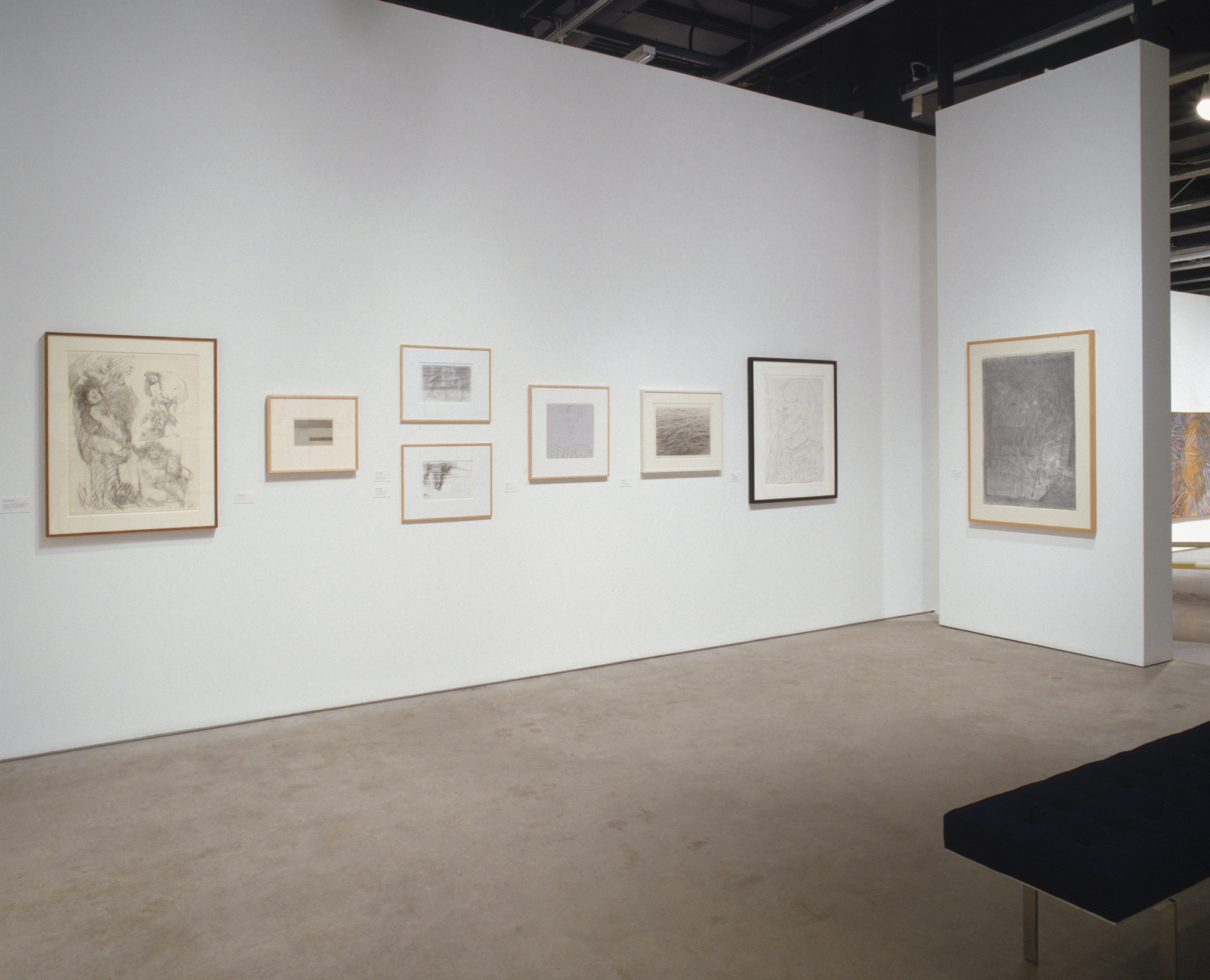 Installation view of the exhibition "Pencil Drawings from the