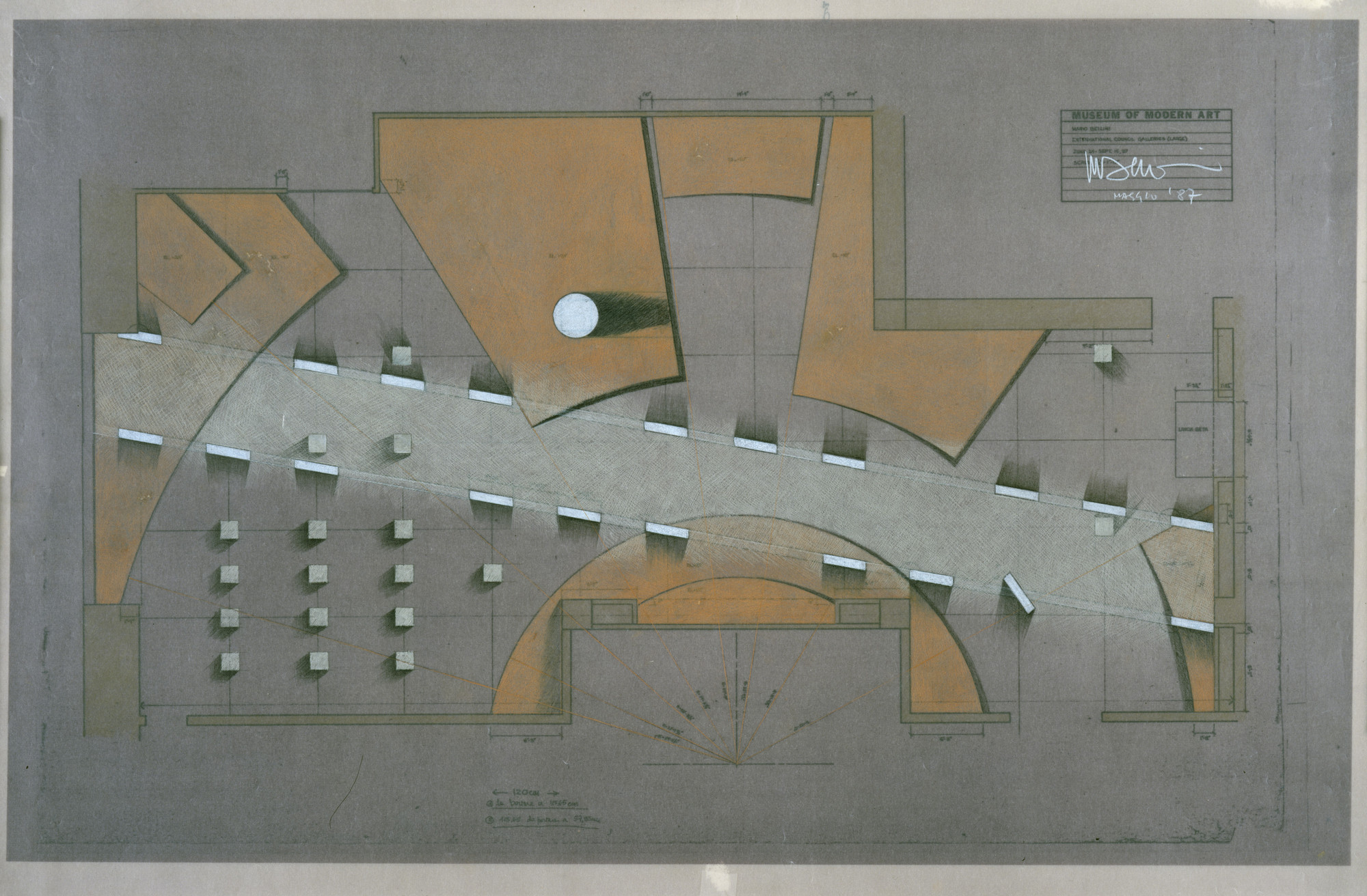 Floor plan for the exhibition, "Mario Bellini" | MoMA