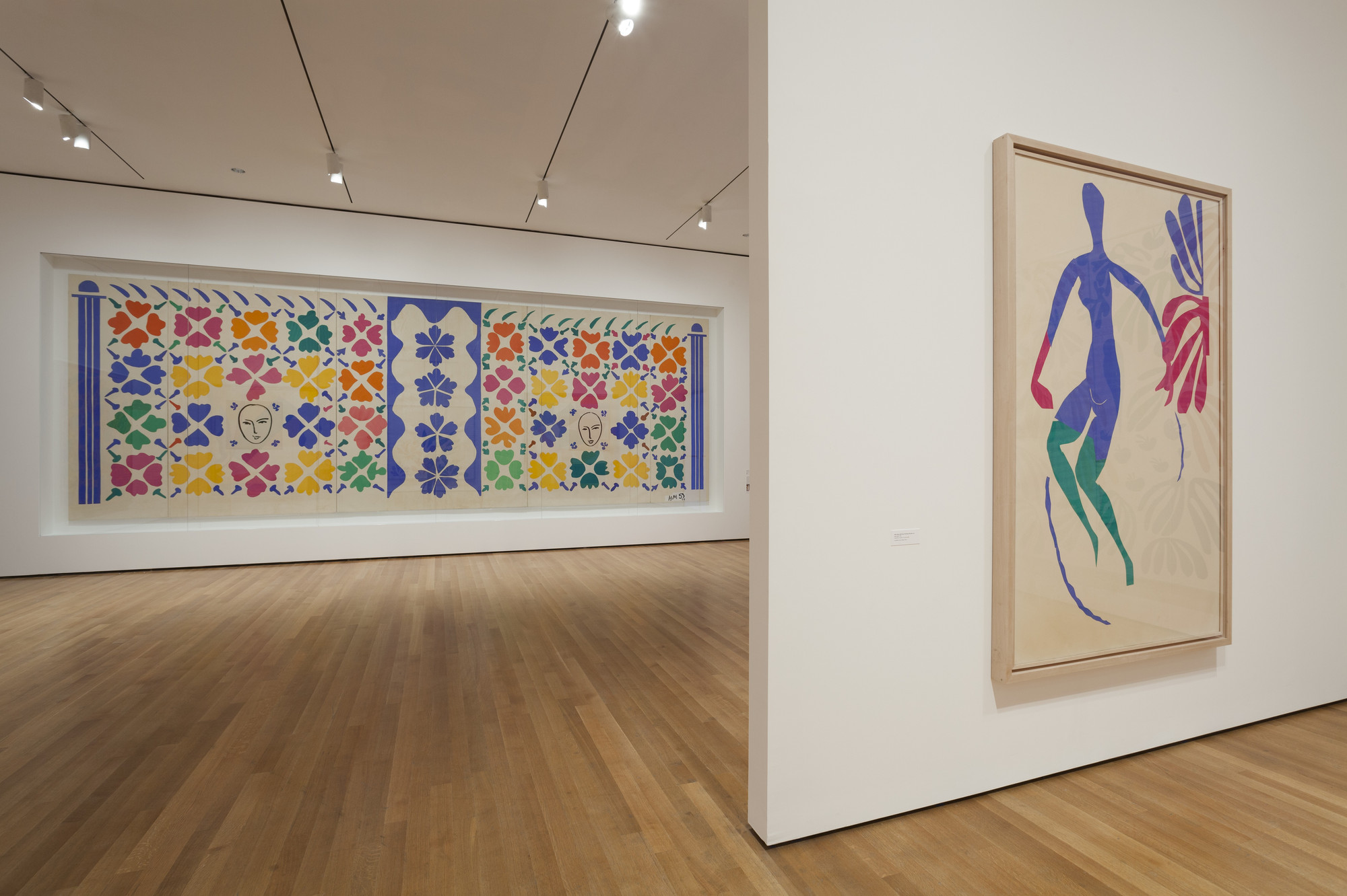 Installation view of the exhibition "Henri Matisse The CutOuts" MoMA
