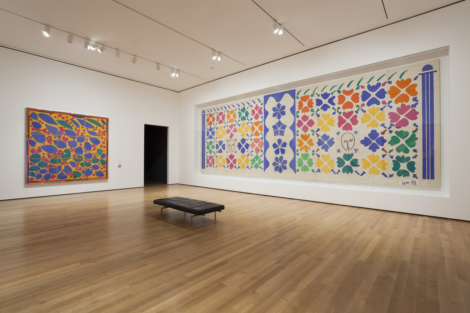 Installation view of the exhibition "Henri Matisse The CutOuts" MoMA