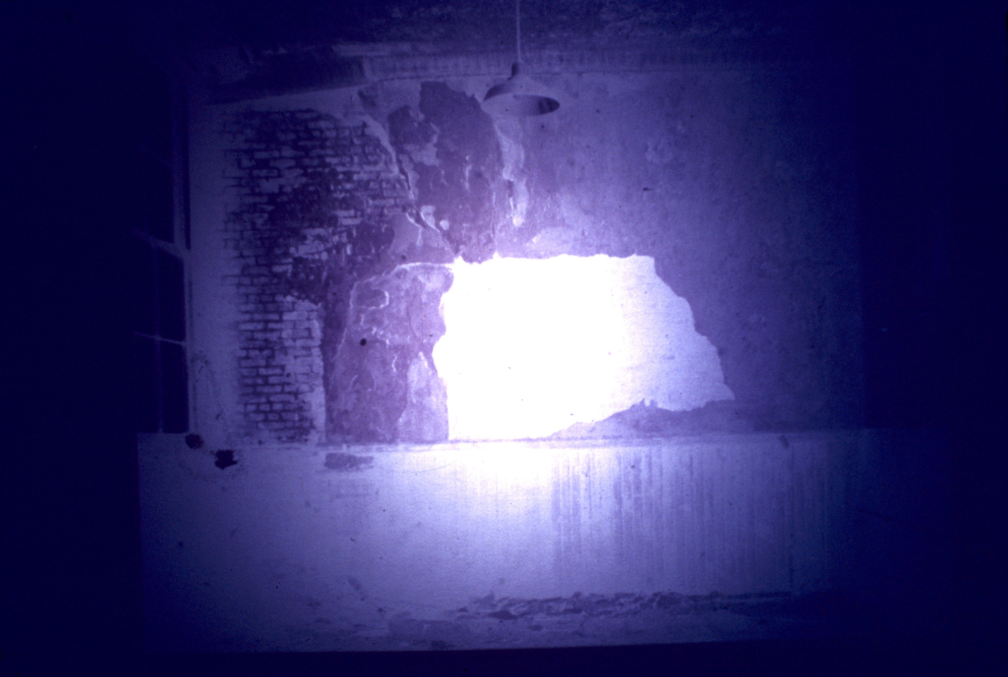 Installation view of Hap Tivey's work "Projected Screen Image" in the