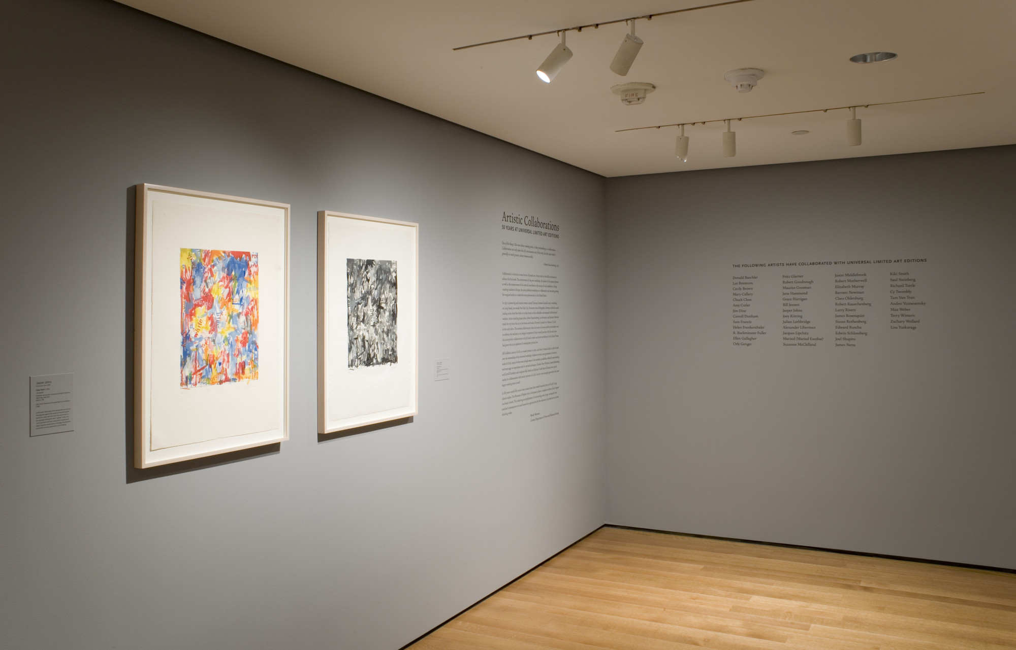 Installation view of the exhibition "Artistic Collaborations 50 Years