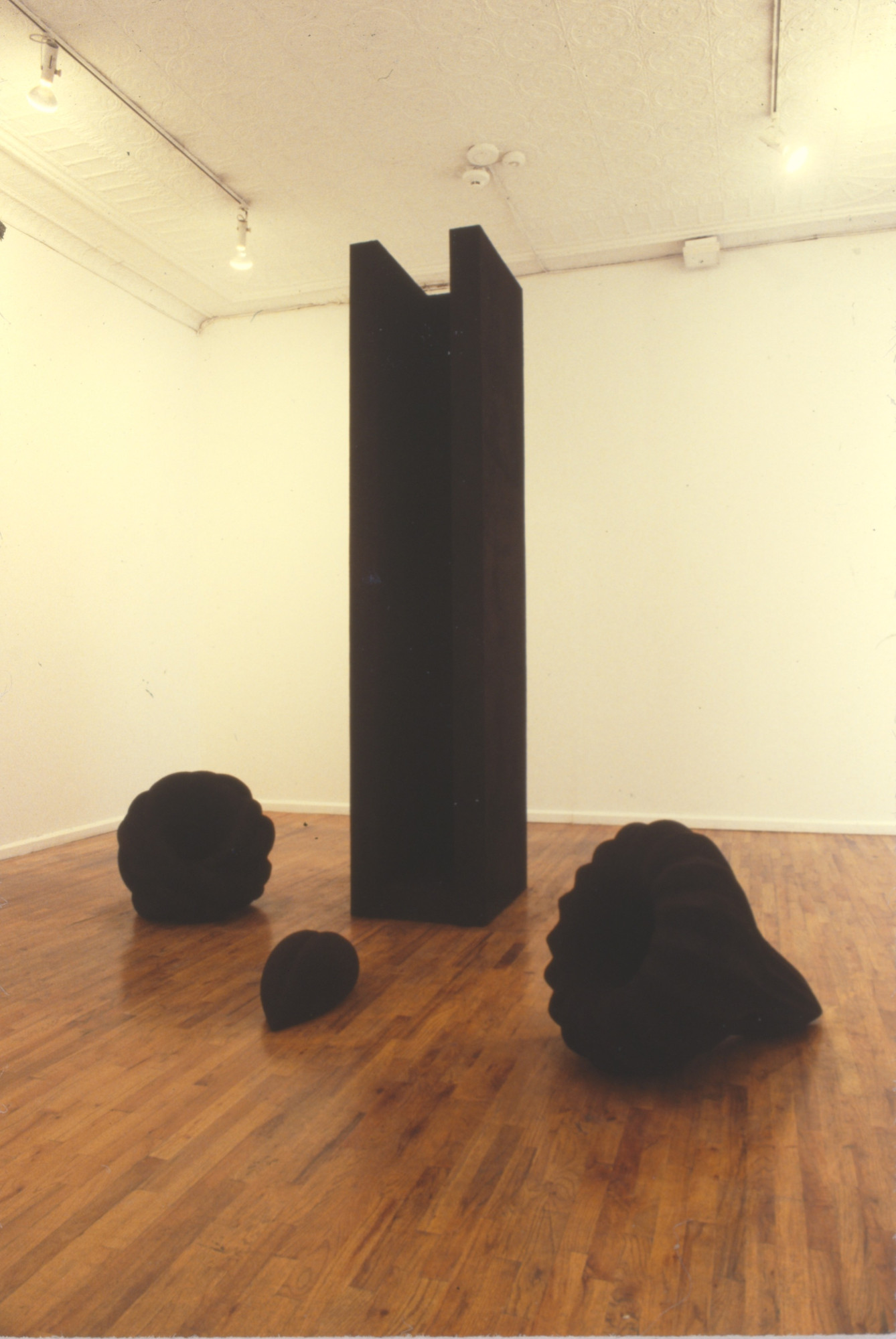 Installation view of "Dark" by Anish Kapoor in the P.S. 1