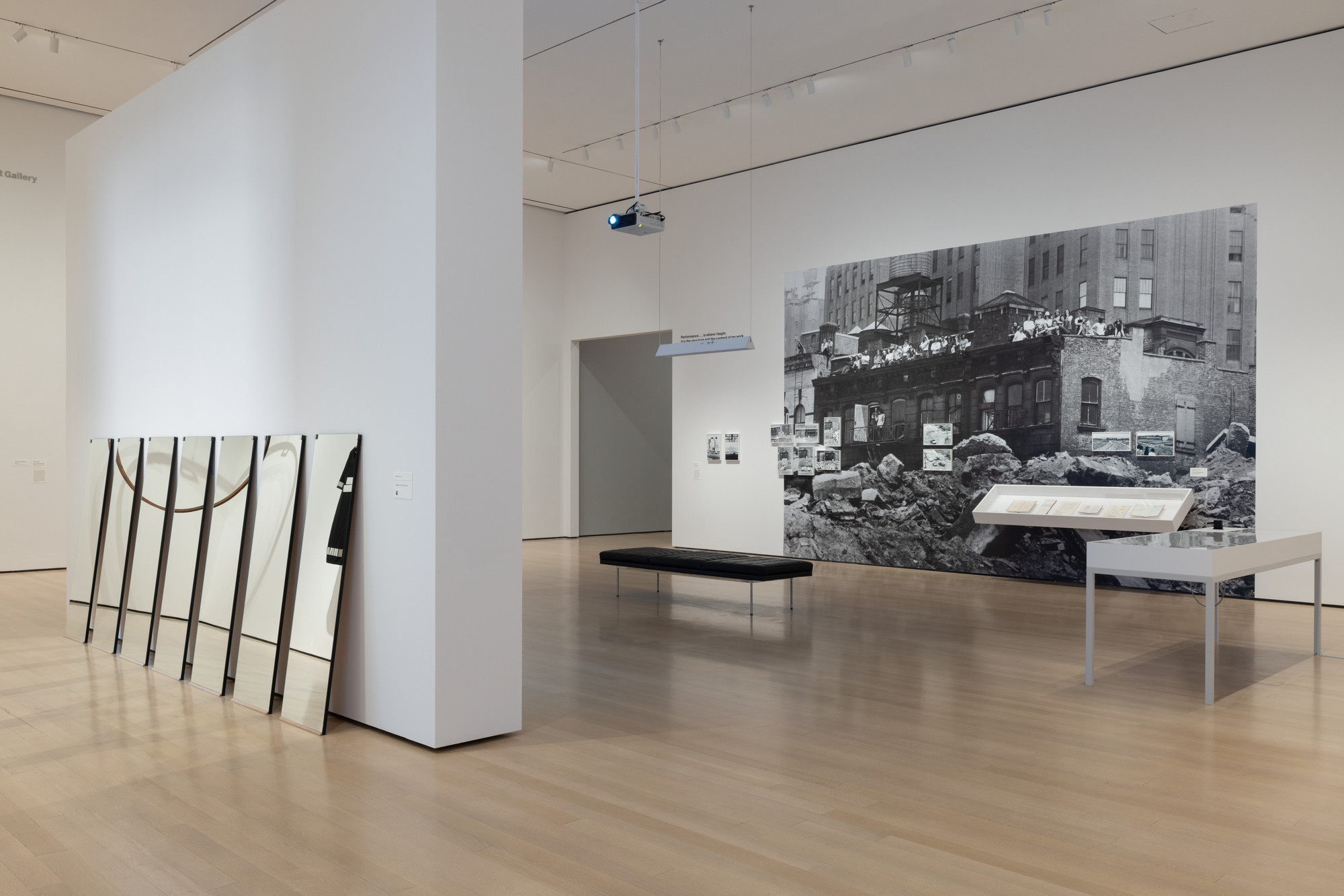 Installation view of the exhibition “Joan Jonas: Good Night Good ...