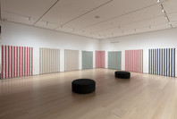 414: Daniel Buren’s Striped Cotton Fabric with vertical white and cotton bands. Ongoing.