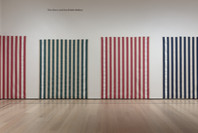414: Daniel Buren’s Striped Cotton Fabric with vertical white and cotton bands. Ongoing.