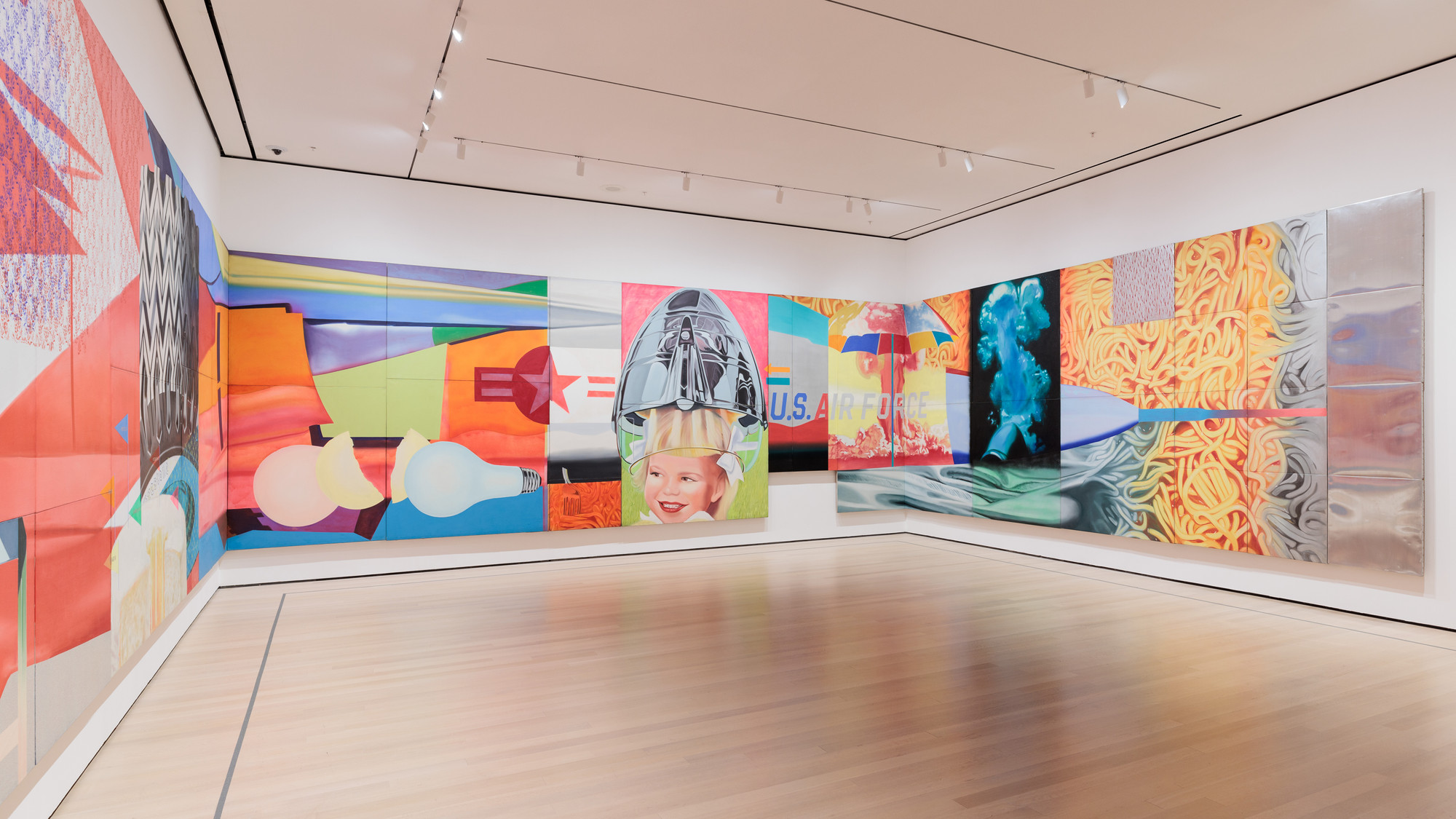 Installation view of the gallery "James Rosenquist's F111" in the