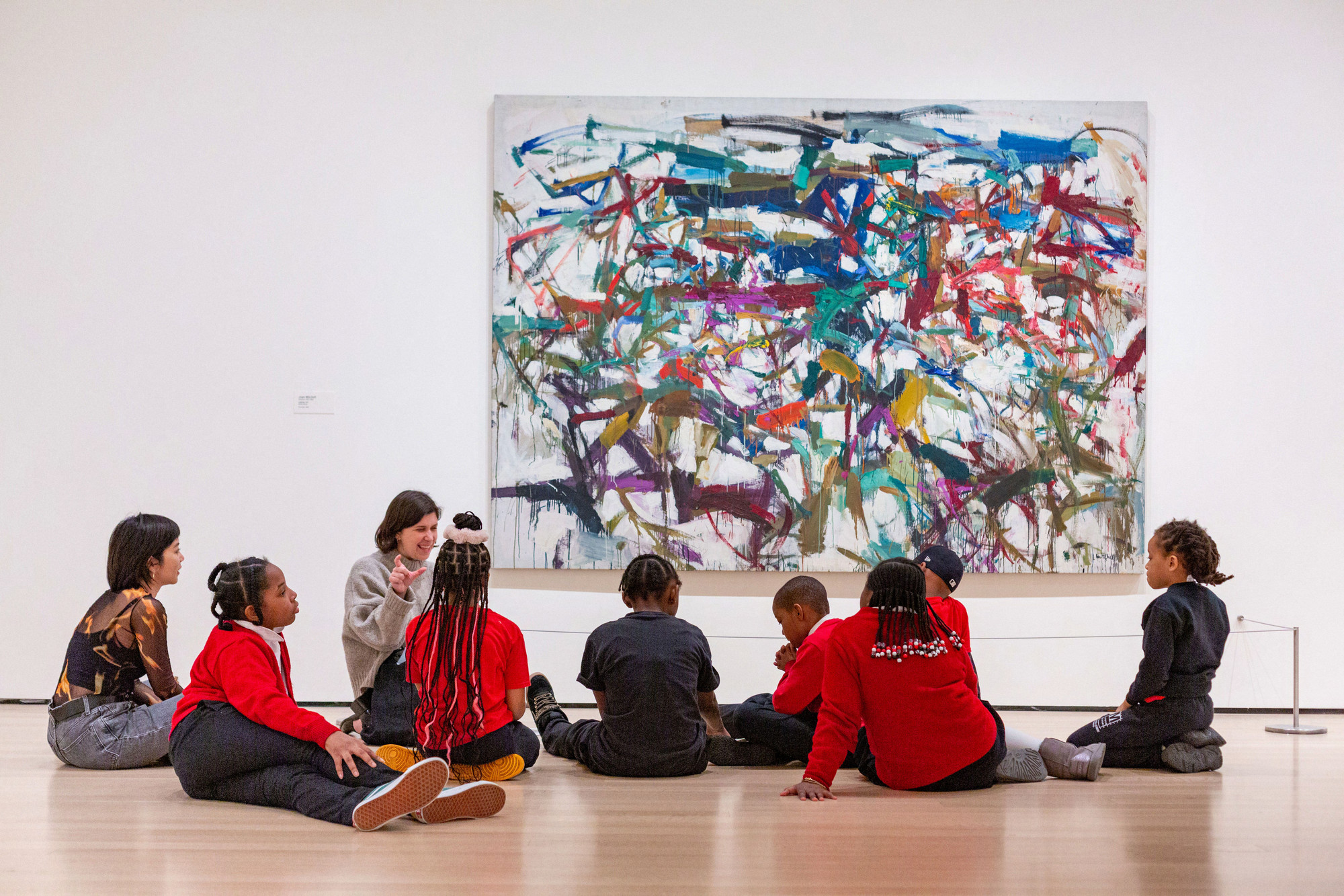 MoMA educators teaching Social Emotional Learning lessons. Photo: Beatriz Meseguer