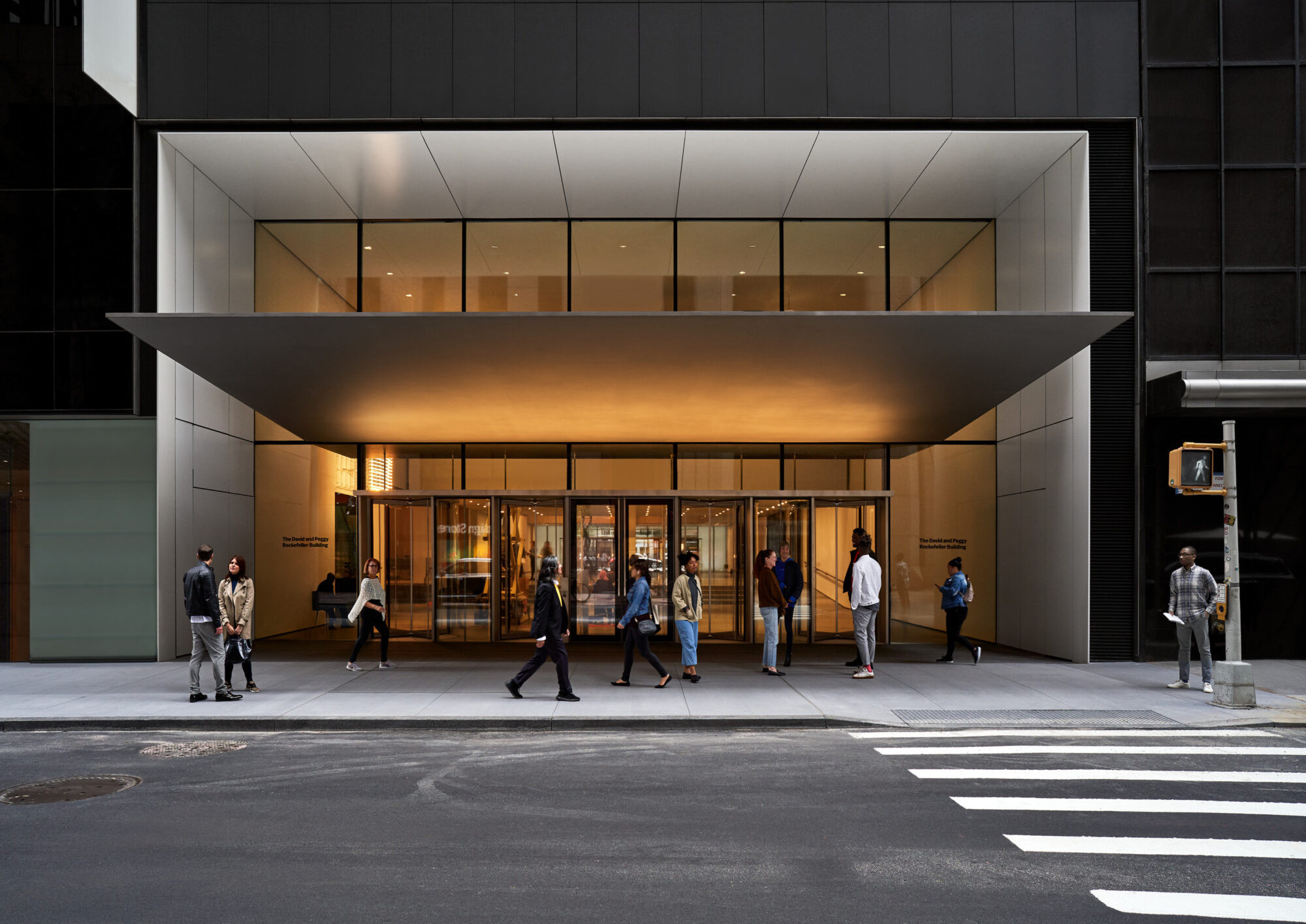 The Museumâs main entrance on West 53rd Street. © 2023 The Museum of Modern Art, New York. Photo: Noah Kalina