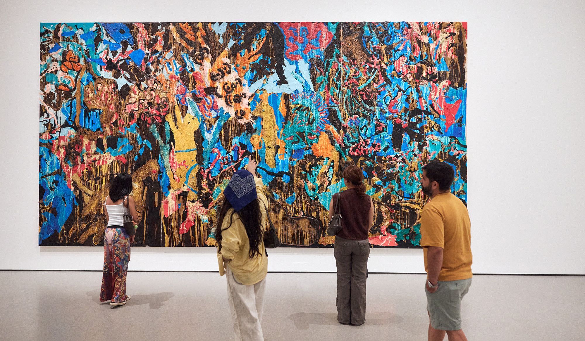 Mark Bradford. Jungle Jungle. 2021. Torn-and-pasted paper and string on canvas. The Museum of Modern Art, New York. Gift of Kenneth C. Griffin. Photo: Alycia Kravitz