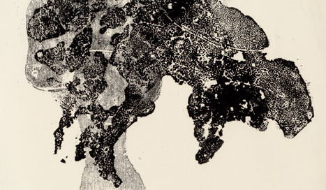 Alina Szapocznikow. Untitled. c. 1963–65. Monotype, composition (irreg.): 18 9/16 × 11 7/16″ (47.2 × 29 cm); sheet: 18 11/16 × 12 5/16″ (47.5 × 31.2 cm). Edgar Wachenheim III Fund. © Alina Szapocznikow. Artists Rights Society (ARS), New York/ADAGP, Paris