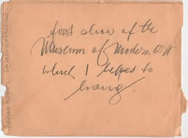 J.B. Neumann Envelope. The Museum of Modern Art Archives, NY: J. B. Neumann Papers, VII.C